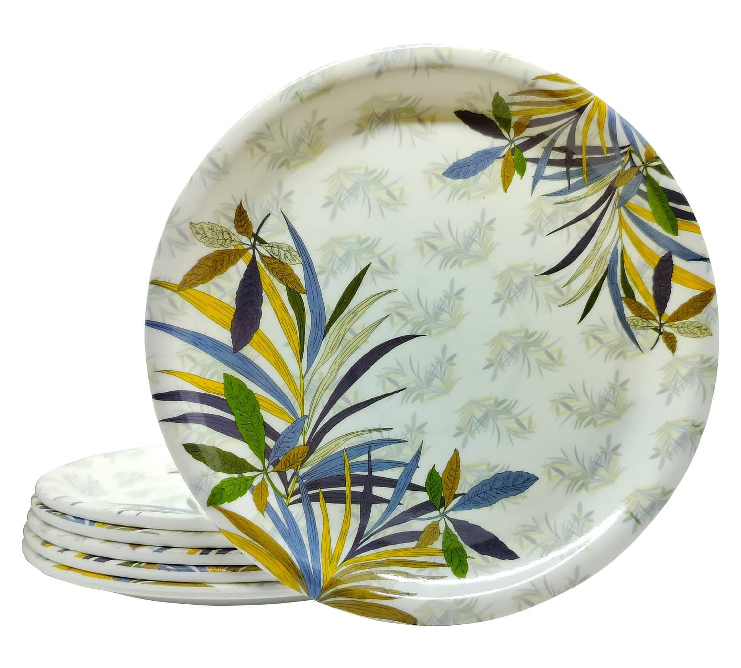 Laserbot 6 Pcs Melamine Grey Half Plate Laserbot 6 Pcs Melamine Grey Half Plate