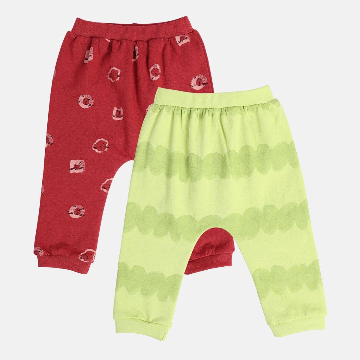     			MINI KLUB Pack of 2 Baby Girls Cotton Legging ( Multi )
