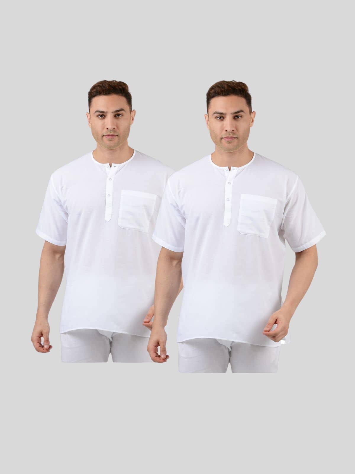 Maharaja White Cotton Men's Regular Kurta ( Pack of 2 ) - Kurtas & Kurta Sets | Buy online on ZillyBuy