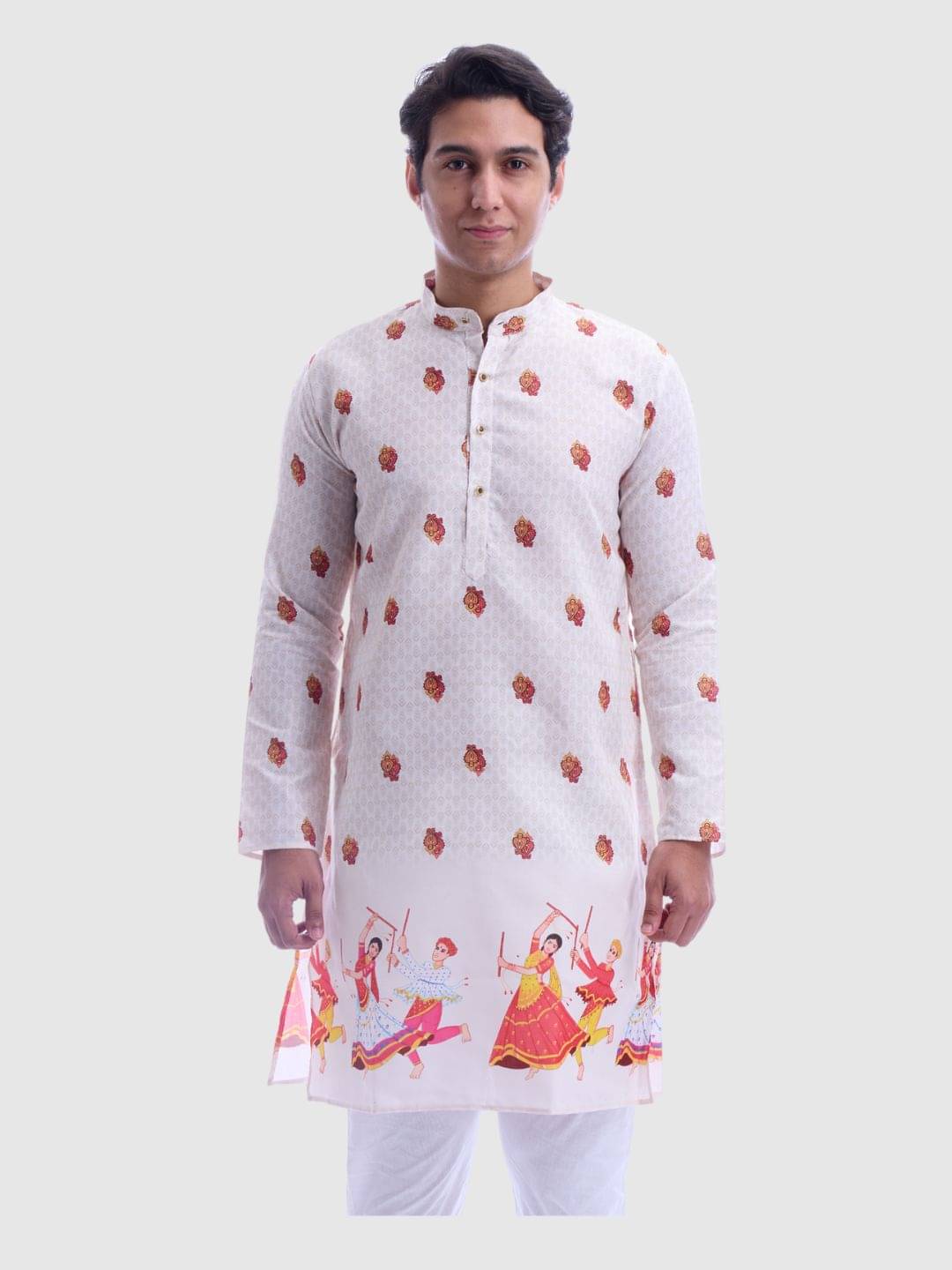     			Maharaja White Cotton Men's Regular Kurta ( Pack of 1 )