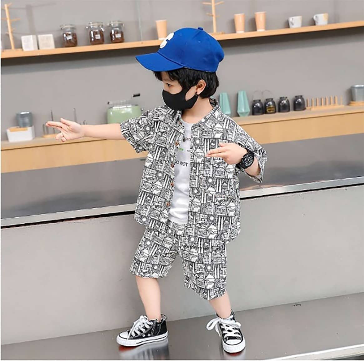 Ocvito Pack of 1 Baby Boys Cotton Blend Shirt & Shorts ( Multicolor )