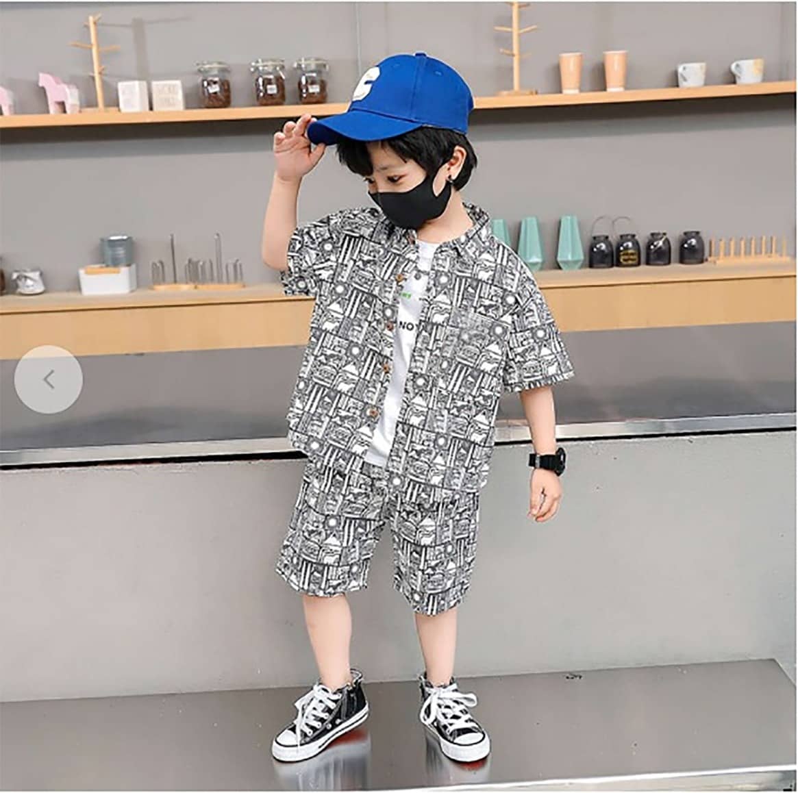 Ocvito Pack of 1 Baby Boys Cotton Blend Shirt & Shorts ( Multicolor )
