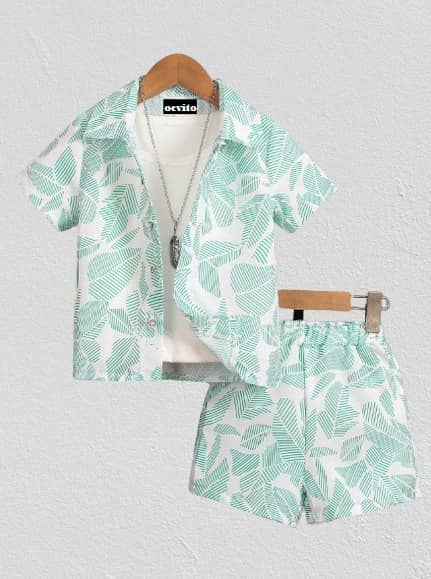 Ocvito Pack of 1 Baby Boys Cotton Blend Shirt & Shorts ( Multicolor )