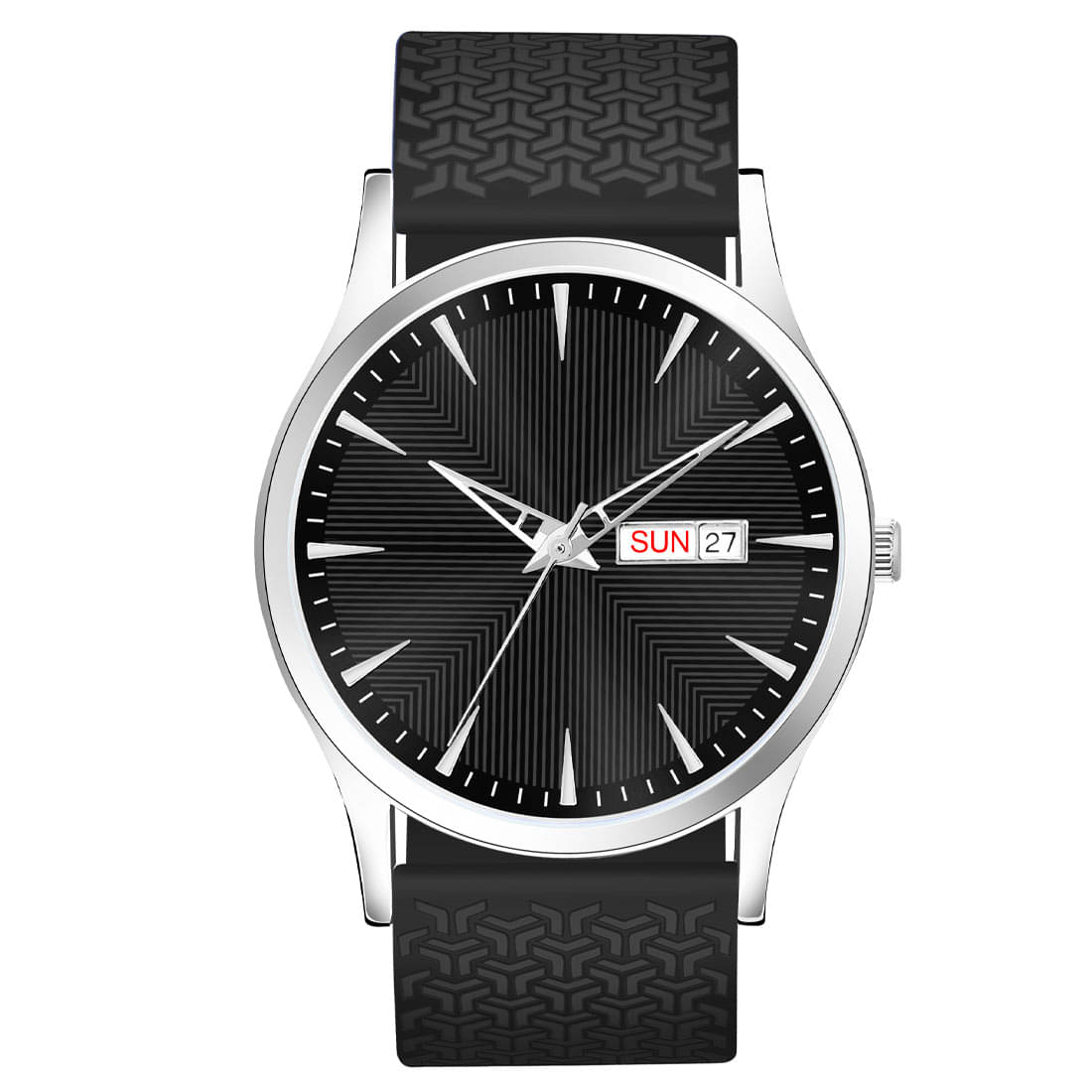     			REESKY Black Silicon Analog Men's Watch