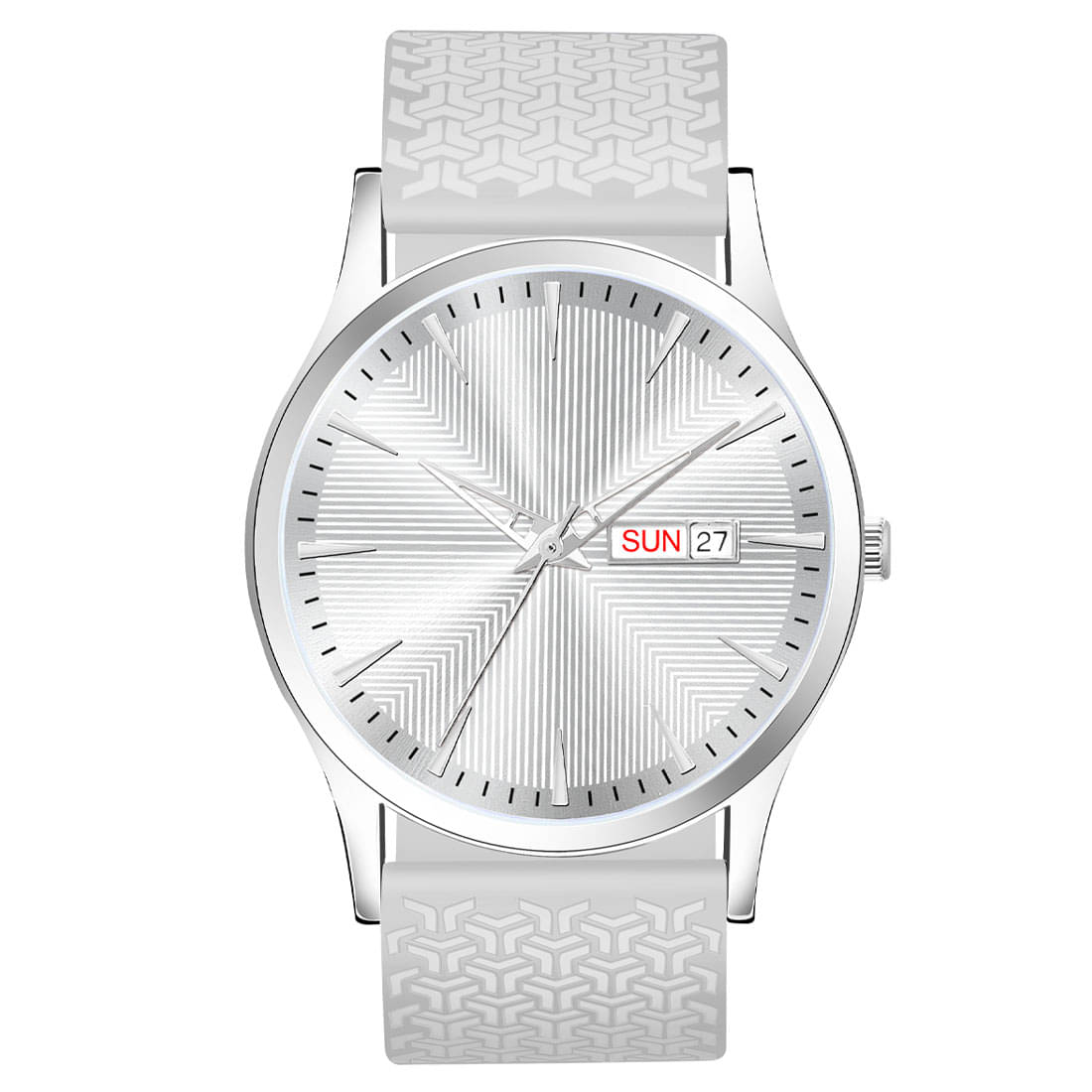     			REESKY Light Grey Silicon Analog Men's Watch