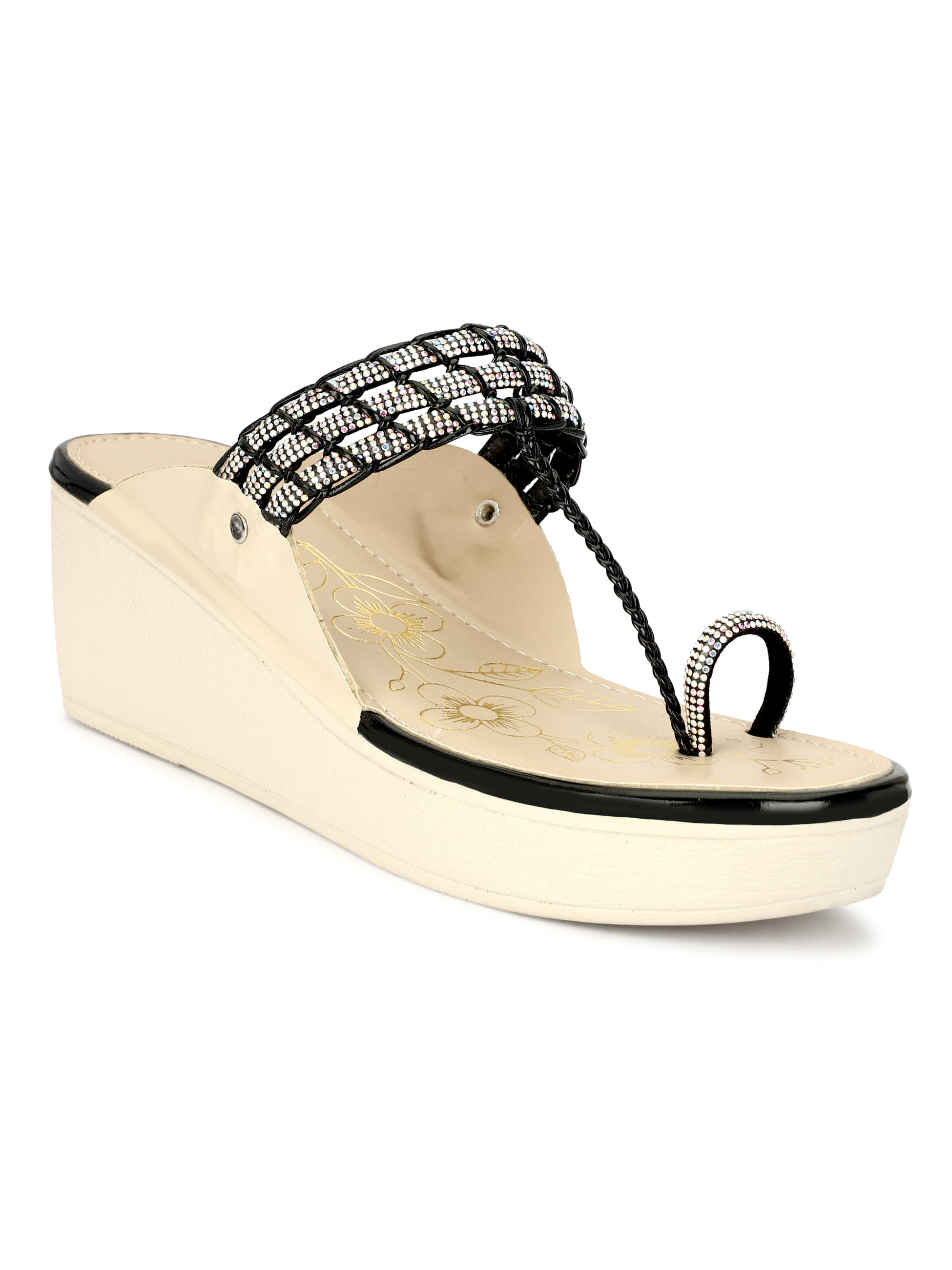     			Rimezs Black Women's Slip On Heels