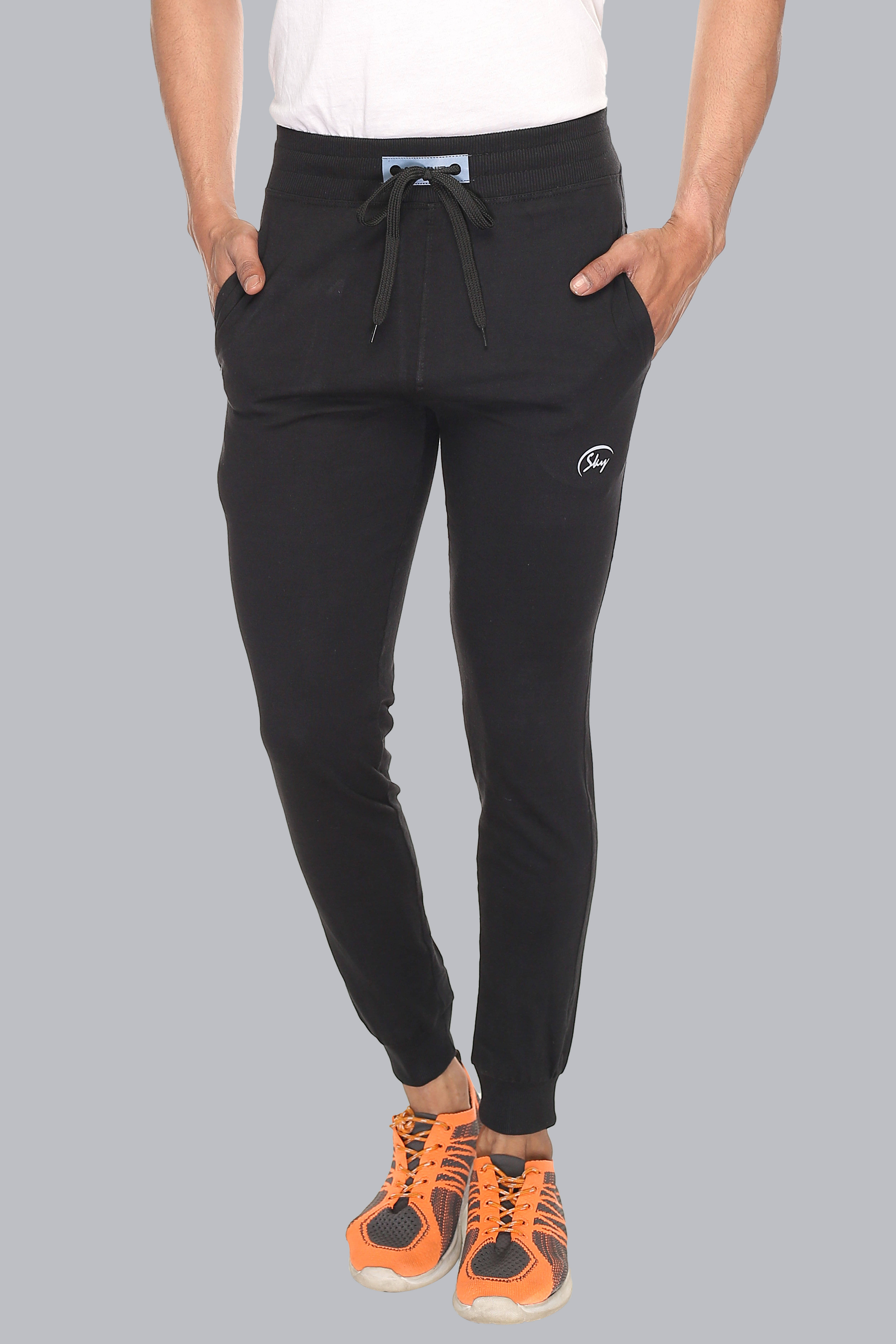     			SKYKNIT Black Cotton Blend Men's Trackpants ( Pack of 1 )