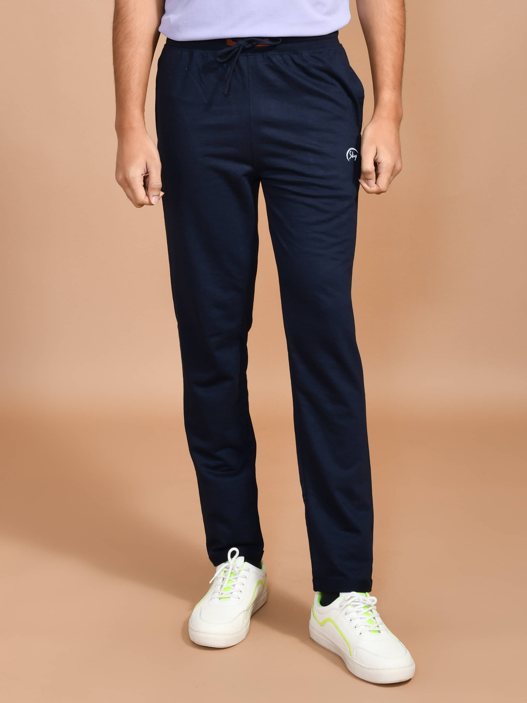 SKYKNIT Navy Blue Cotton Blend Men's Trackpants ( Pack of 1 ) SKYKNIT Navy Blue Cotton Blend Men's Trackpants ( Pack of 1 )