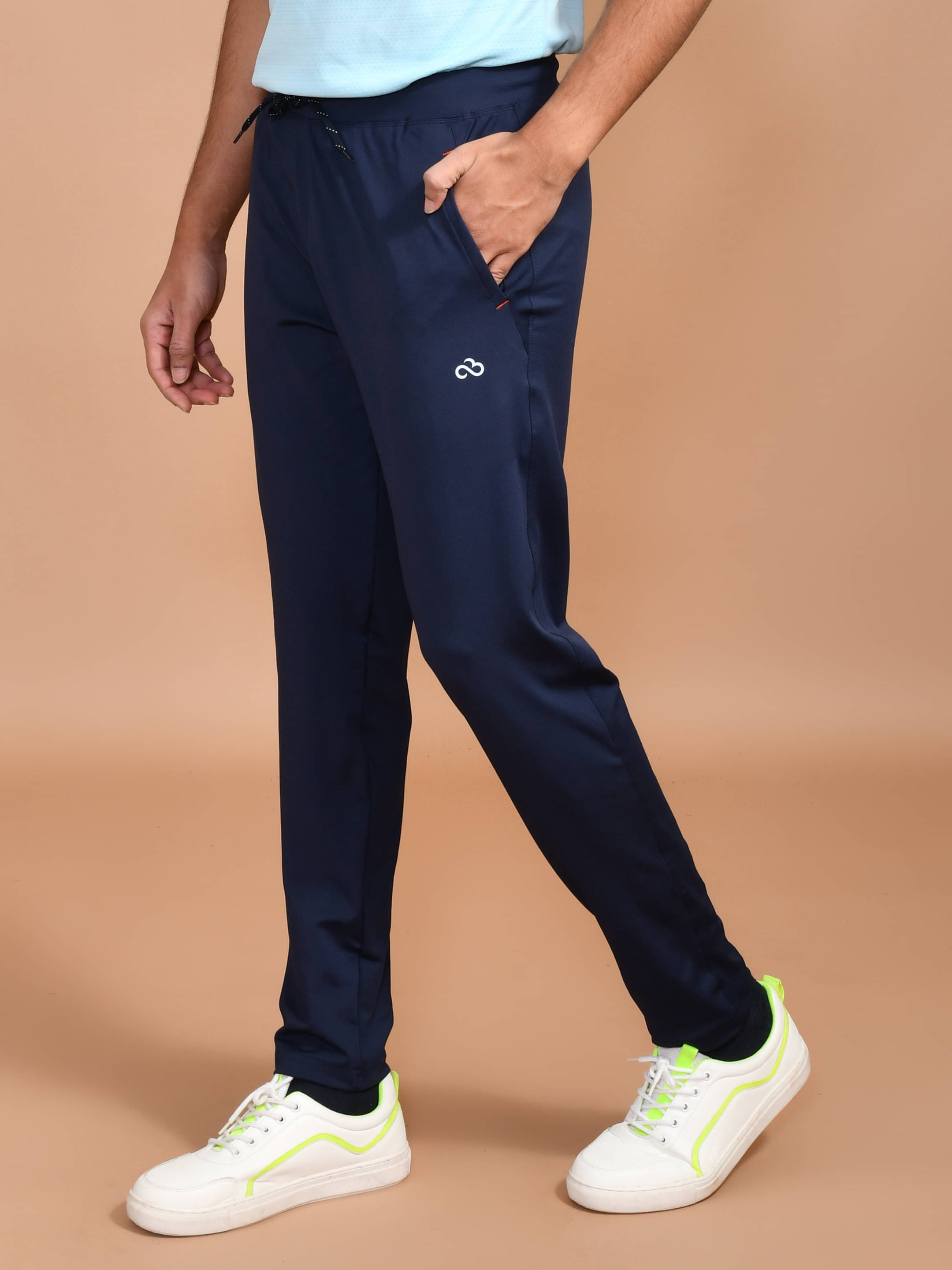SKYKNIT Navy Blue Lycra Men's Trackpants ( Pack of 1 )     			SKYKNIT Navy Blue Lycra Men's Trackpants ( Pack of 1 )