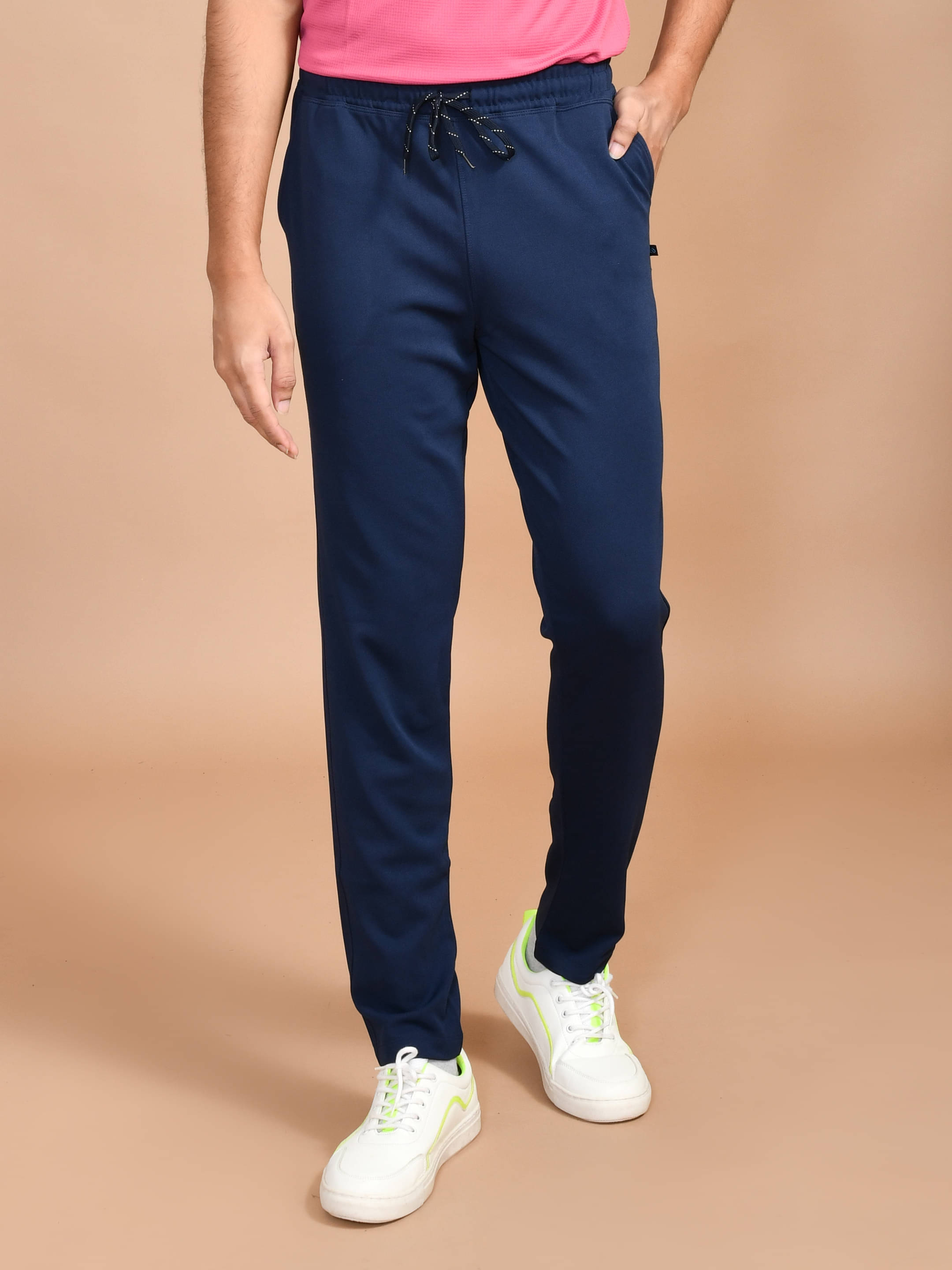 SKYKNIT Navy Blue Polyester Men's Trackpants ( Pack of 1 )     			SKYKNIT Navy Blue Polyester Men's Trackpants ( Pack of 1 )