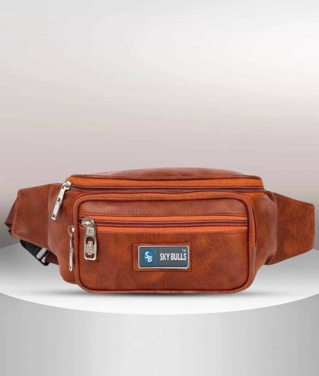     			Sky Bulls Leather Tan Pouch