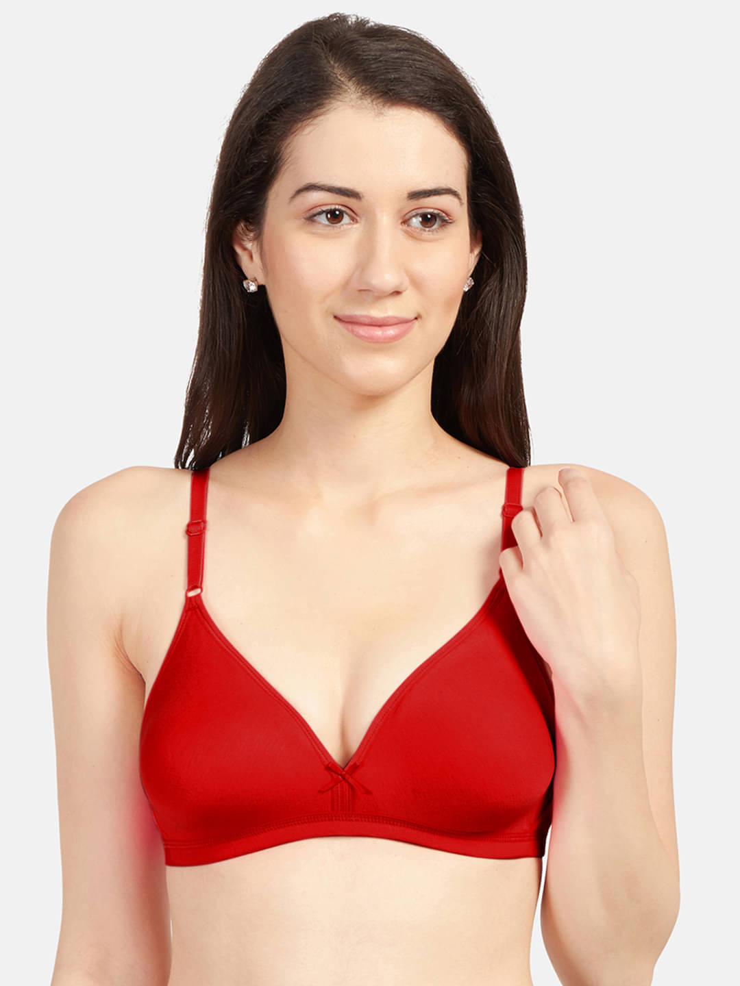     			Sonari Cotton Blend Non Padded Women's Plunge Bra ( Red ) omaniared