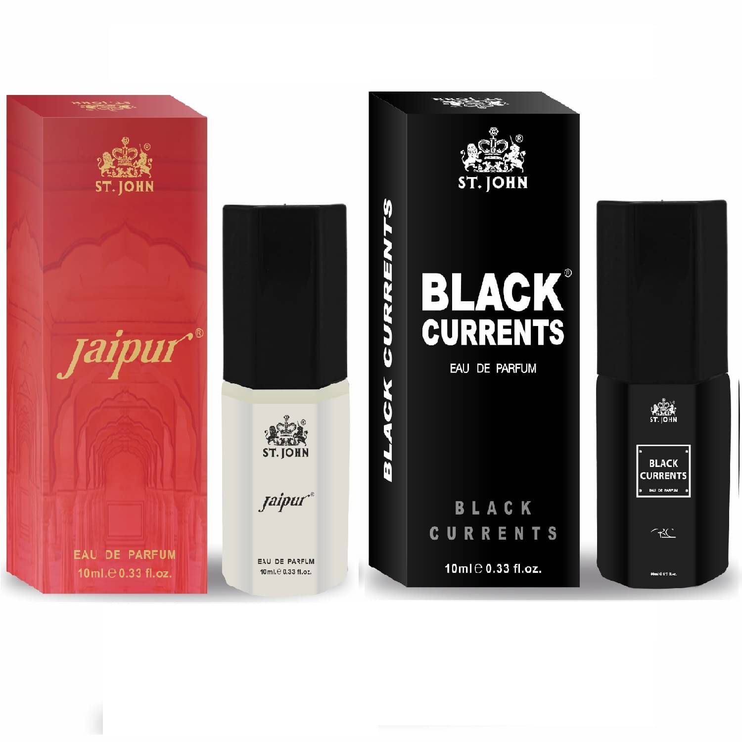 St. John Jaipur 10 ml & black current 10 ml Pocket Perfume for Men 10 ml ( Pack of 2 ) St. John Jaipur 10 ml & black current 10 ml Pocket Perfume for Men 10 ml ( Pack of 2 )