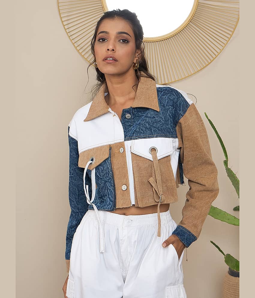 StyleStone - Denim Brown Denim Jacket Pack of 1 - Jackets & Coats | Buy online on ZillyBuy