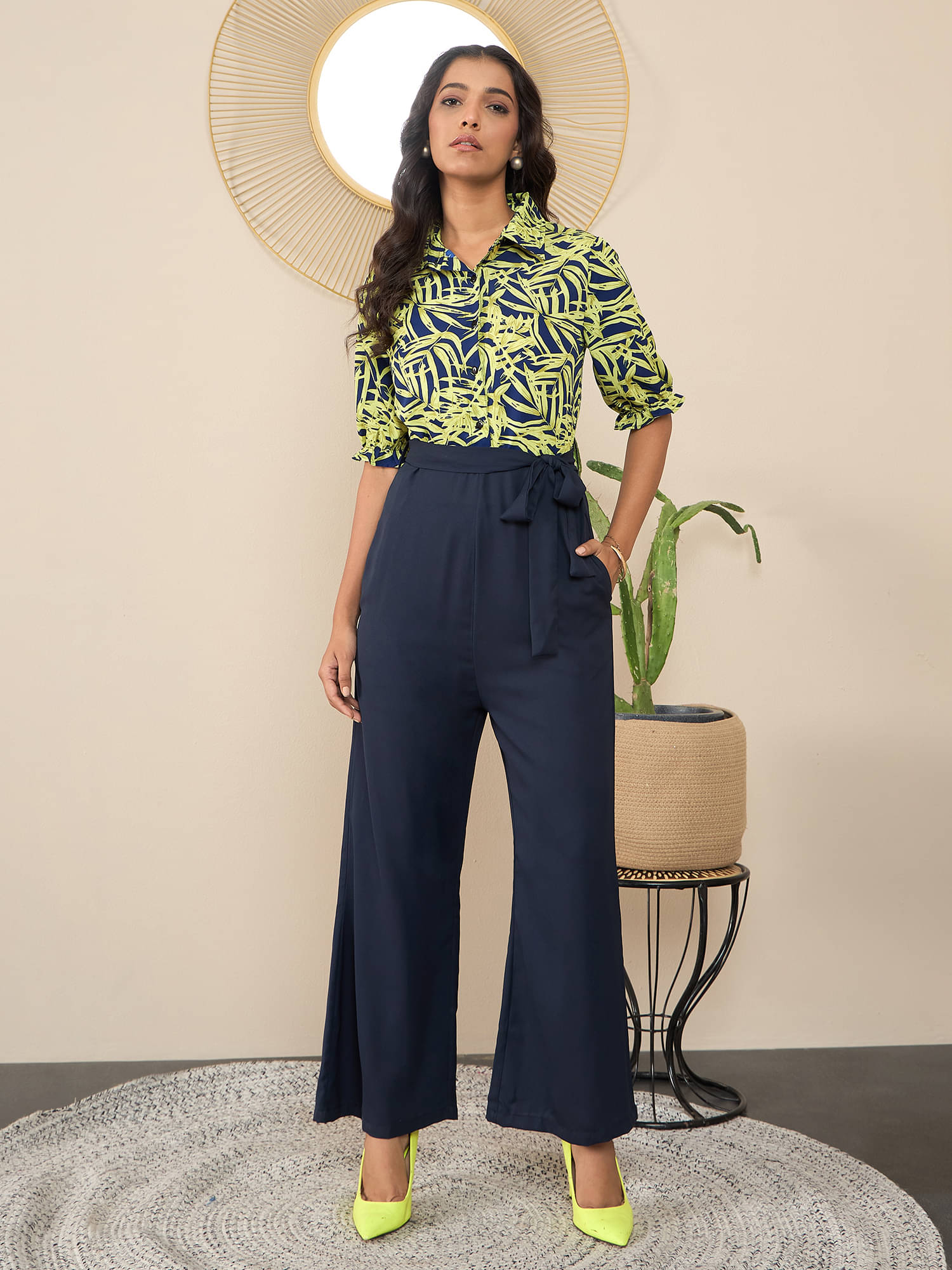     			StyleStone Navy Blue Polyester Regular Fit Women's Jumpsuit ( Pack of 1 )
