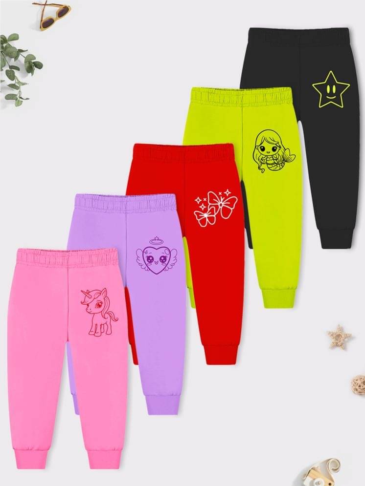     			Trampoline Pack of 5 Girls Cotton Blend Pyjama ( Black )