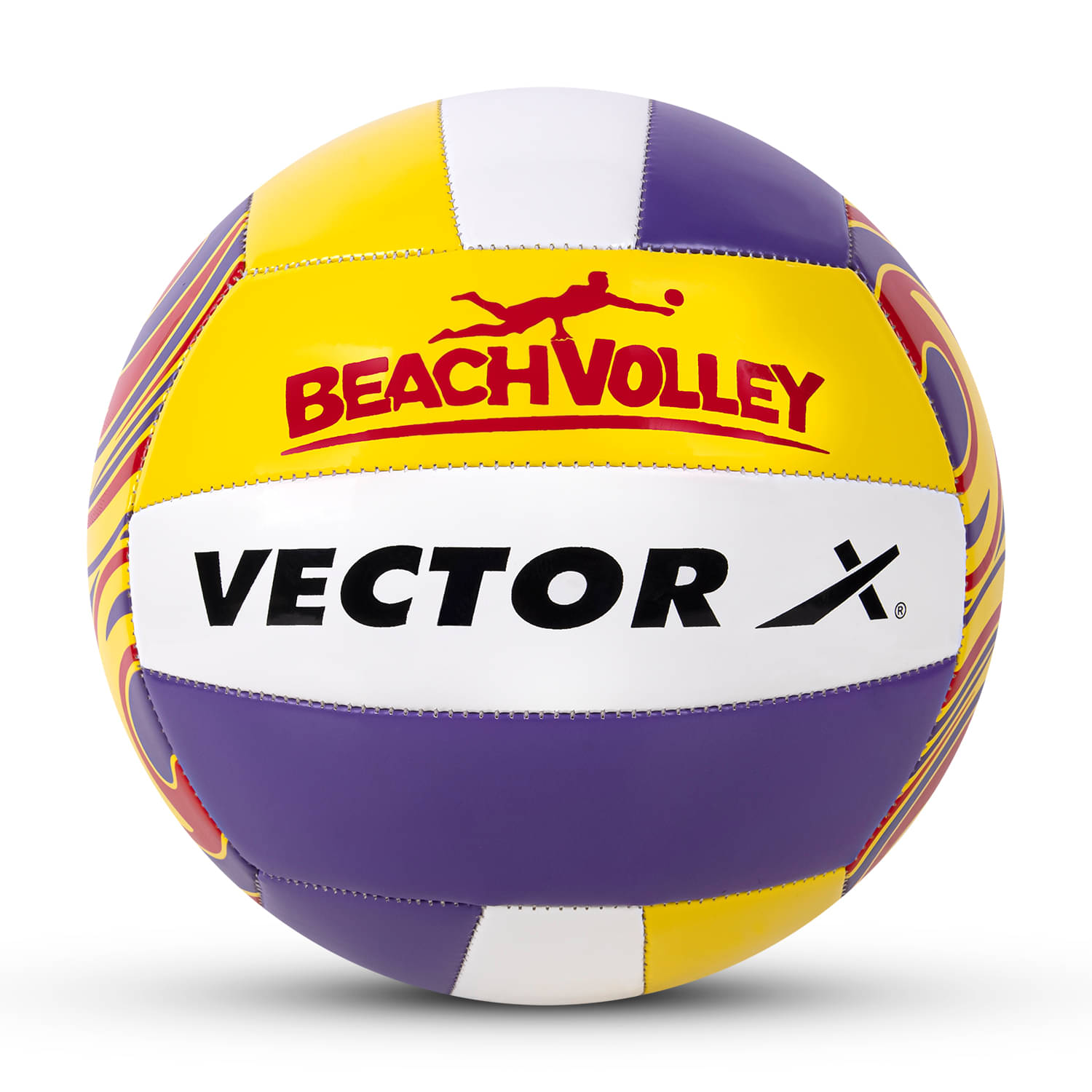     			Vector X Beach Volleyball Machine Stitched PU pasted Glossy Volleyball (Multicolur )