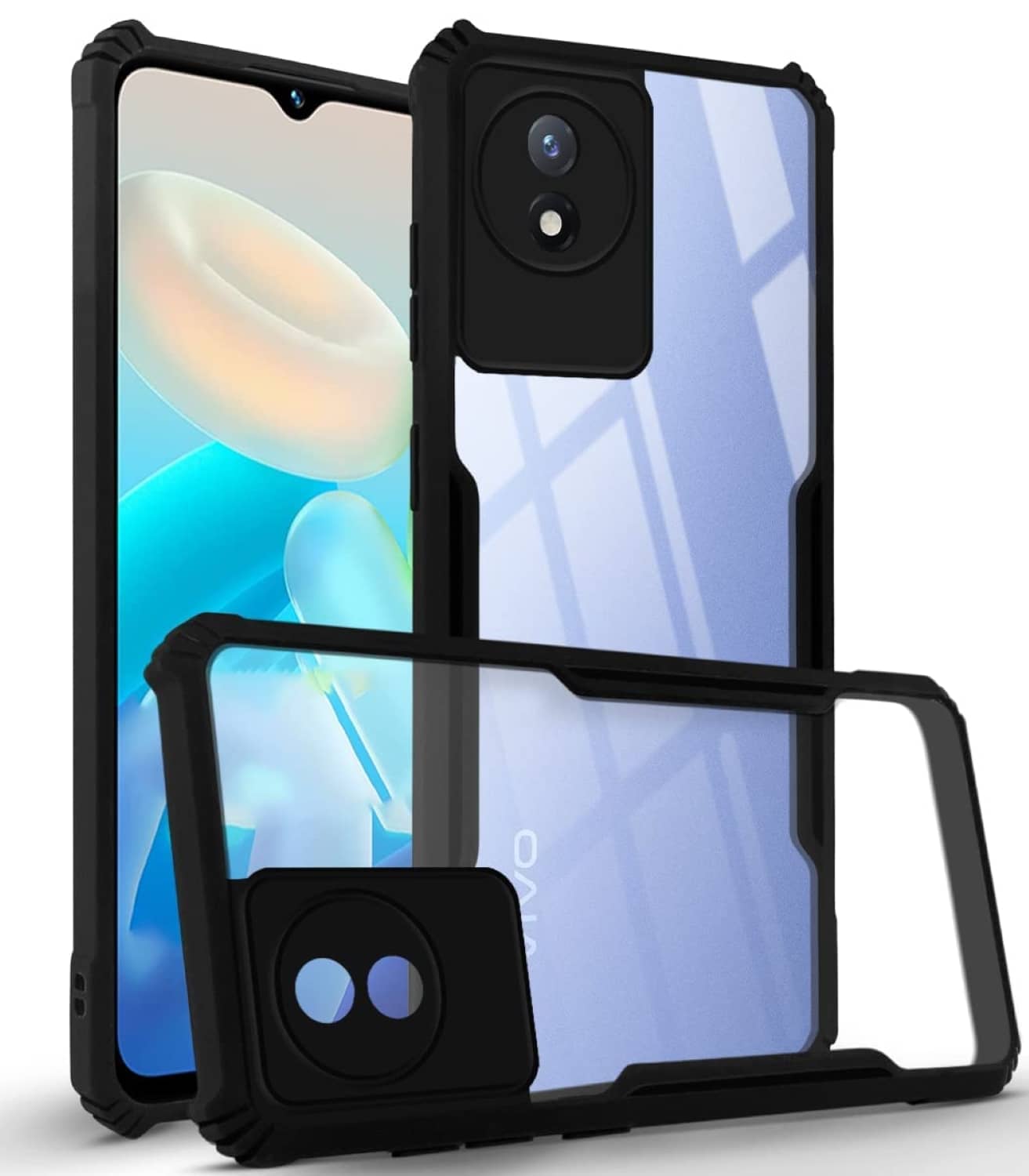 ZAMN Shock Proof Case Compatible For Polycarbonate Vivo Y02t ( )