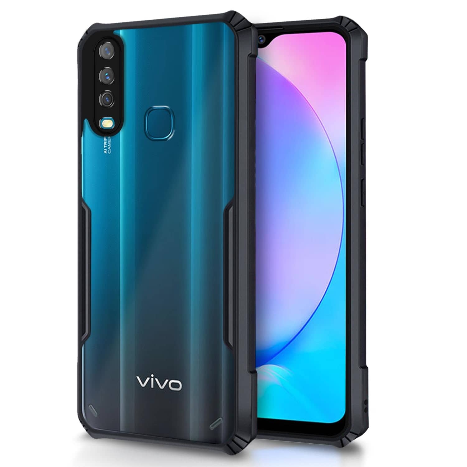 ZAMN Shock Proof Case Compatible For Polycarbonate Vivo Y12 ( )