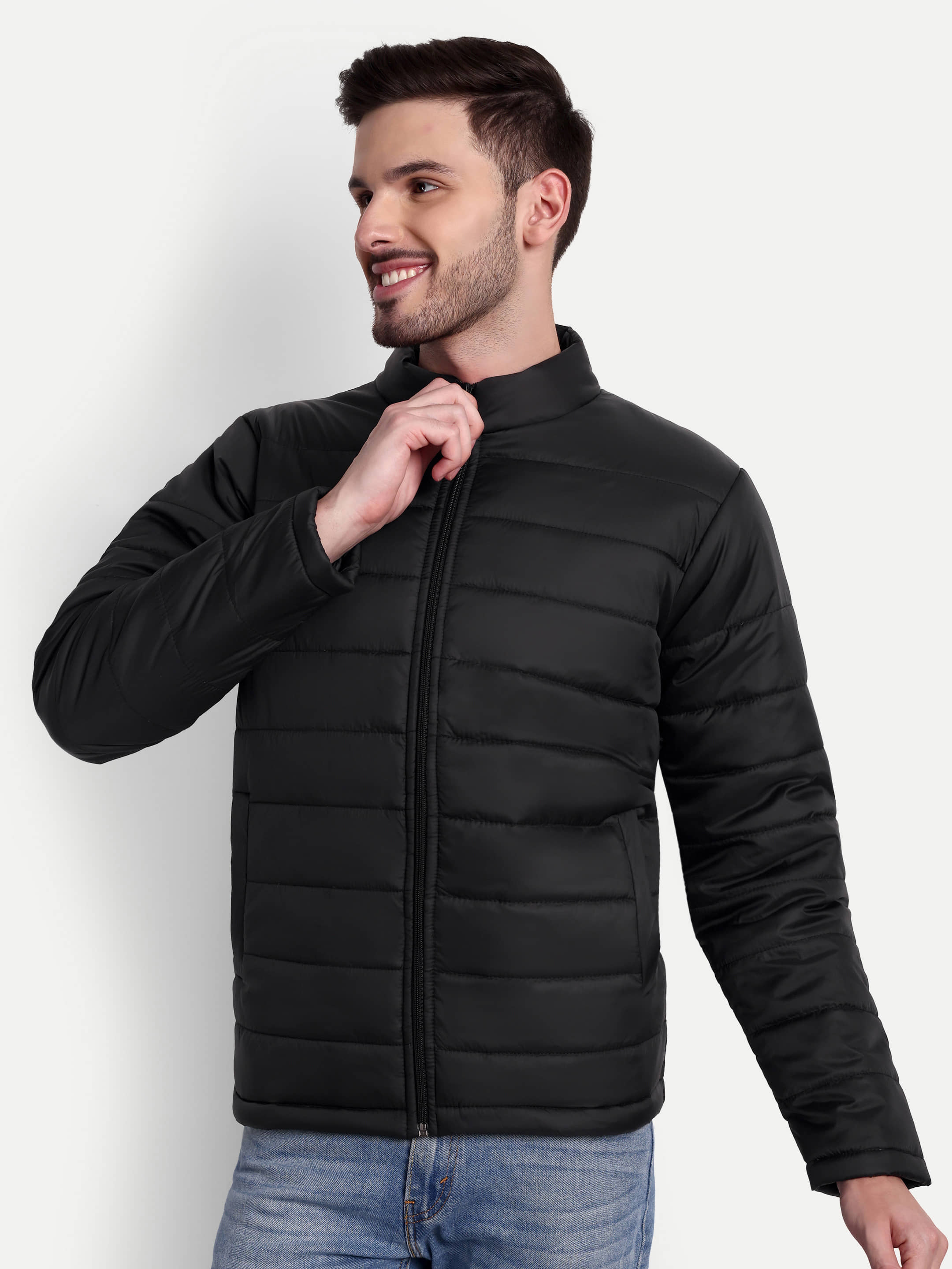 Zeffit Polyester Men's Puffer Jacket - Black ( Pack of 1 ) - Jackets & Coats | Buy online on ZillyBuy
