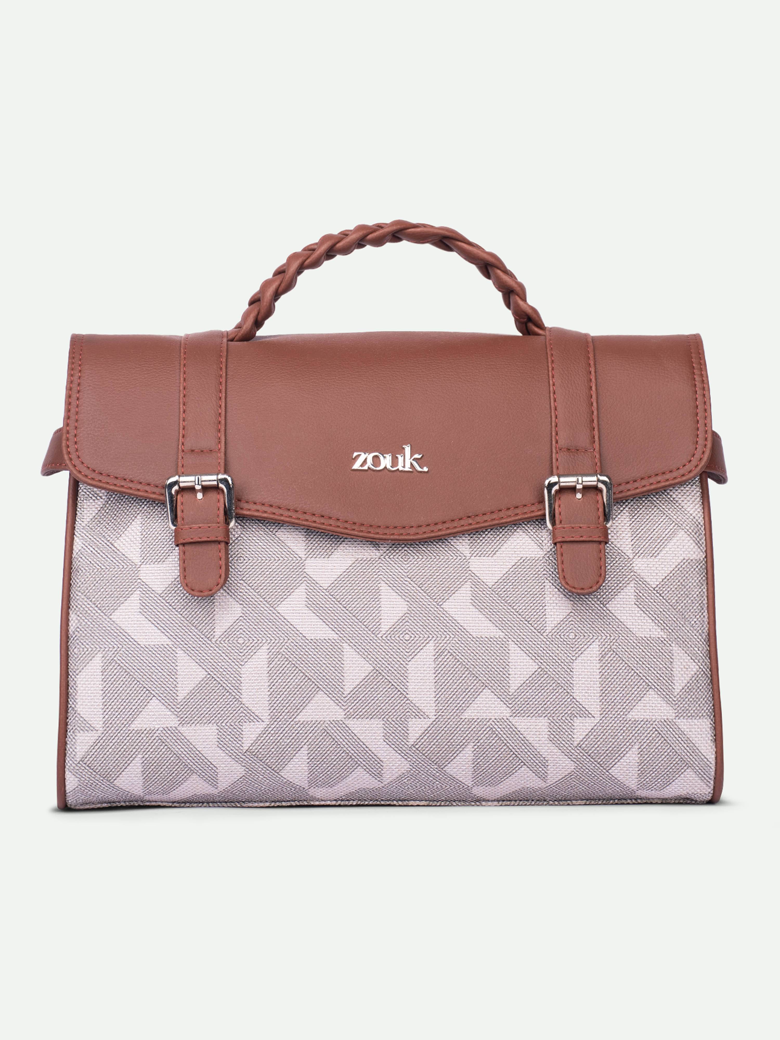    			Zouk Handheld Bag Jute Set of 1 ( Light Grey )