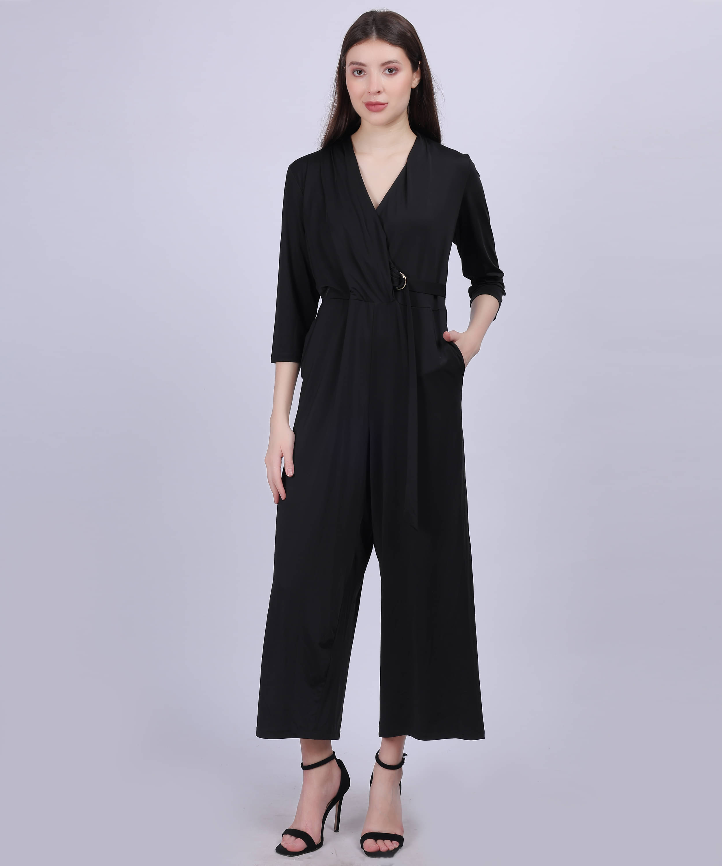 aumbe Black Lycra Slim Fit Women's Jumpsuit ( Pack of 1 ) aumbe Black Lycra Slim Fit Women's Jumpsuit ( Pack of 1 )