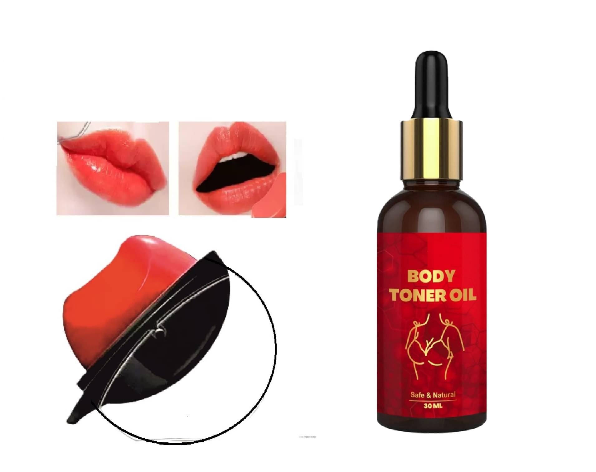 100% Natural Body Toner Oil Serum 30ml & AppleDesign Red Lipstick, Creamy Look For Girls/Women Combo of 2 100% Natural Body Toner Oil Serum 30ml & AppleDesign Red Lipstick, Creamy Look For Girls/Women Combo of 2