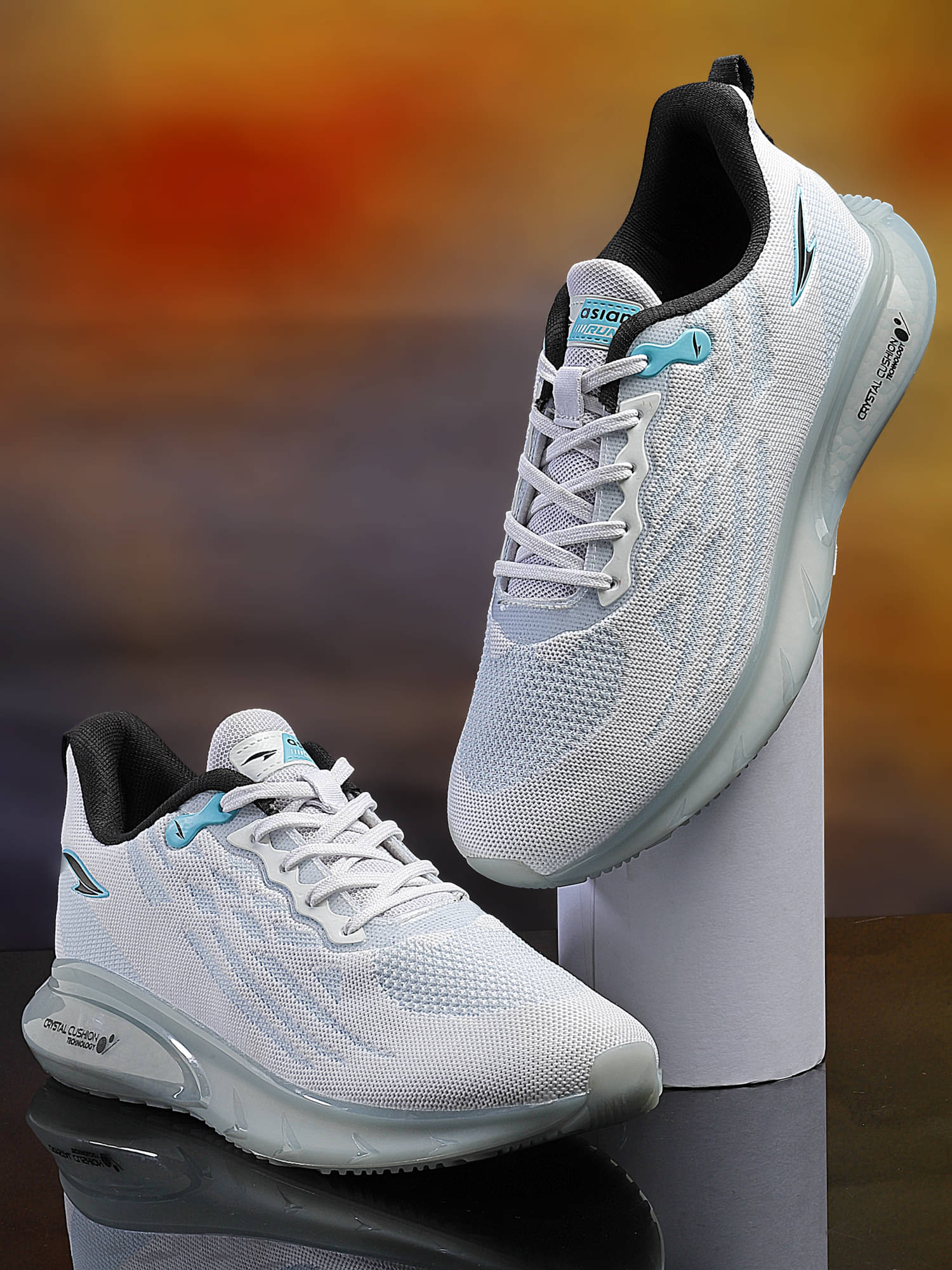     			ASIAN POWERPLAY-06 White Men's Sports Running Shoes