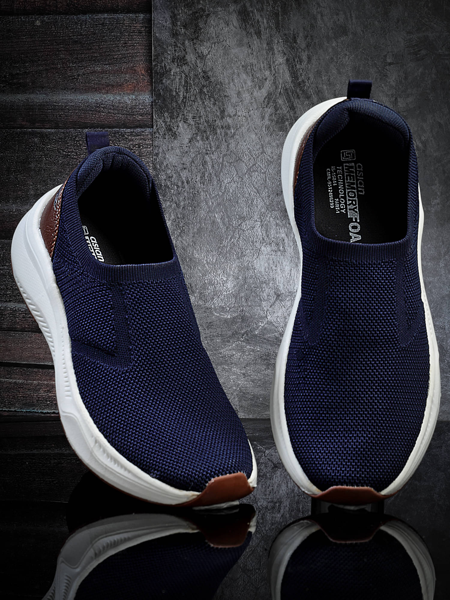 ASIAN WIND PRO-06 Navy Men's Sports Running Shoes ASIAN WIND PRO-06 Navy Men's Sports Running Shoes