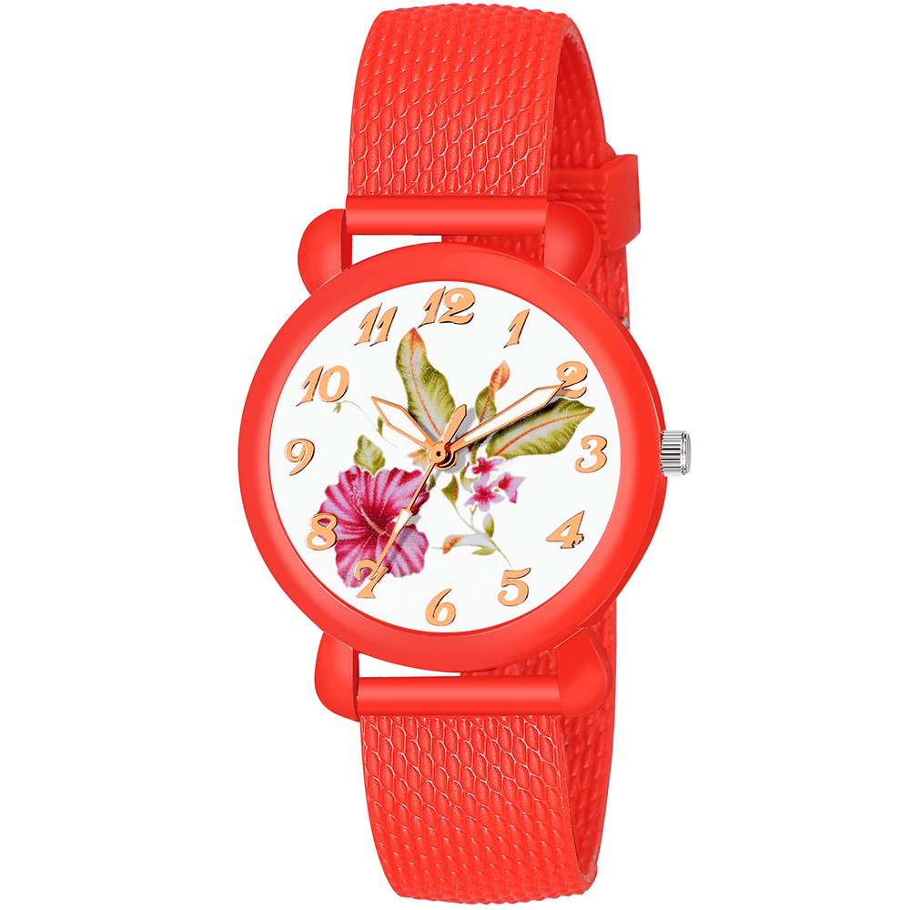     			DECLASSE Red Plastic Analog Womens Watch