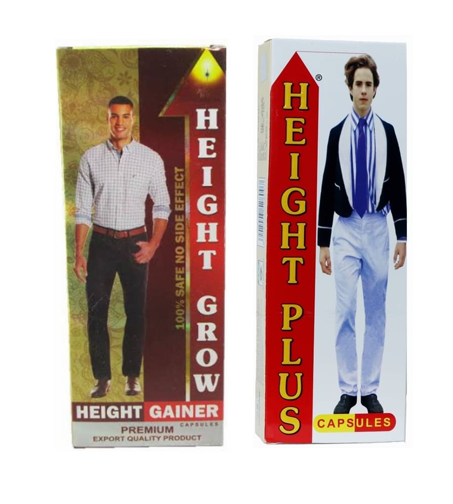     			Dr Chopra Height Grow Capsules 60 no.s & Surjichem Height Plus Caps 60 no.s Pack of 2