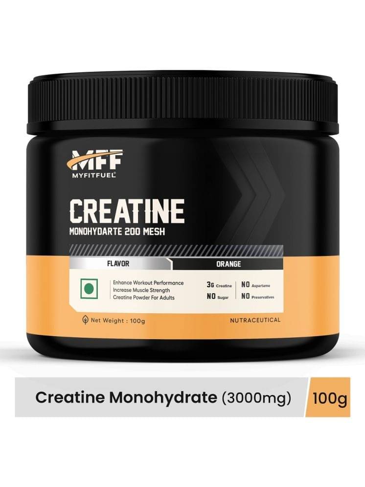 MyFitFuel Creatine Monohydrate 200 Mesh 100g, Orange 100 gm MyFitFuel Creatine Monohydrate 200 Mesh 100g, Orange 100 gm