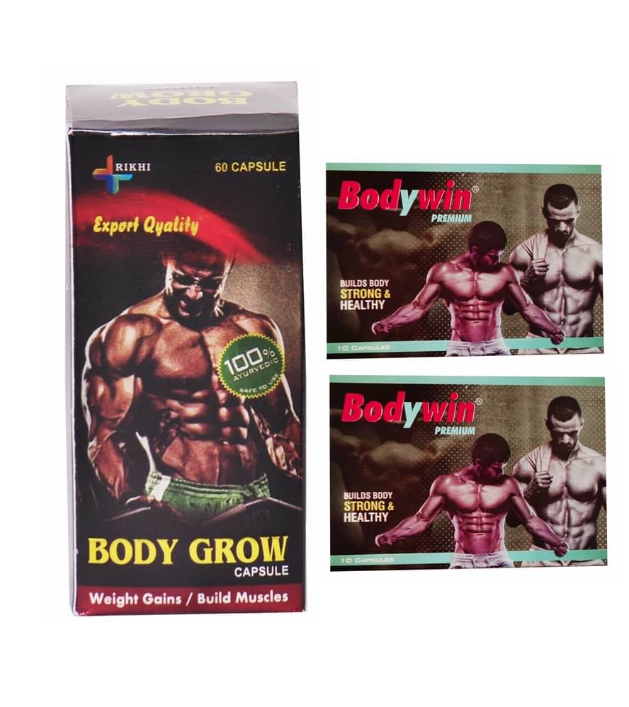 Rikhi Body Grow Capsule 60 no.s & Body Win Capsule 20 no.s Rikhi Body Grow Capsule 60 no.s & Body Win Capsule 20 no.s