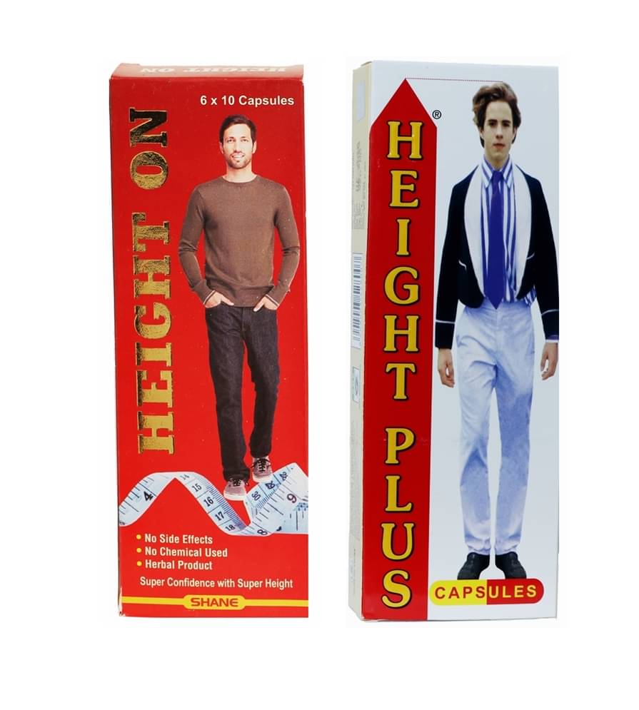Shane Height On Capsules 60 no.s & Surjichem Height Plus Capsules 60 no.s Pack of 2 Shane Height On Capsules 60 no.s & Surjichem Height Plus Capsules 60 no.s Pack of 2