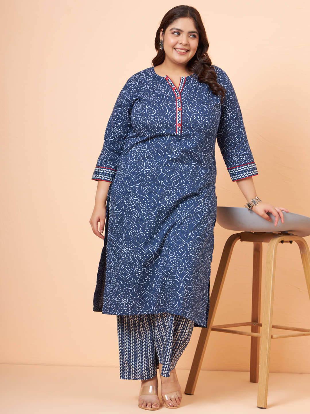 Tissu Cotton Printed Kurti With Palazzo Women's Stitched Salwar Suit - Navy ( Pack of 1 ) Tissu Cotton Printed Kurti With Palazzo Women's Stitched Salwar Suit - Navy ( Pack of 1 )