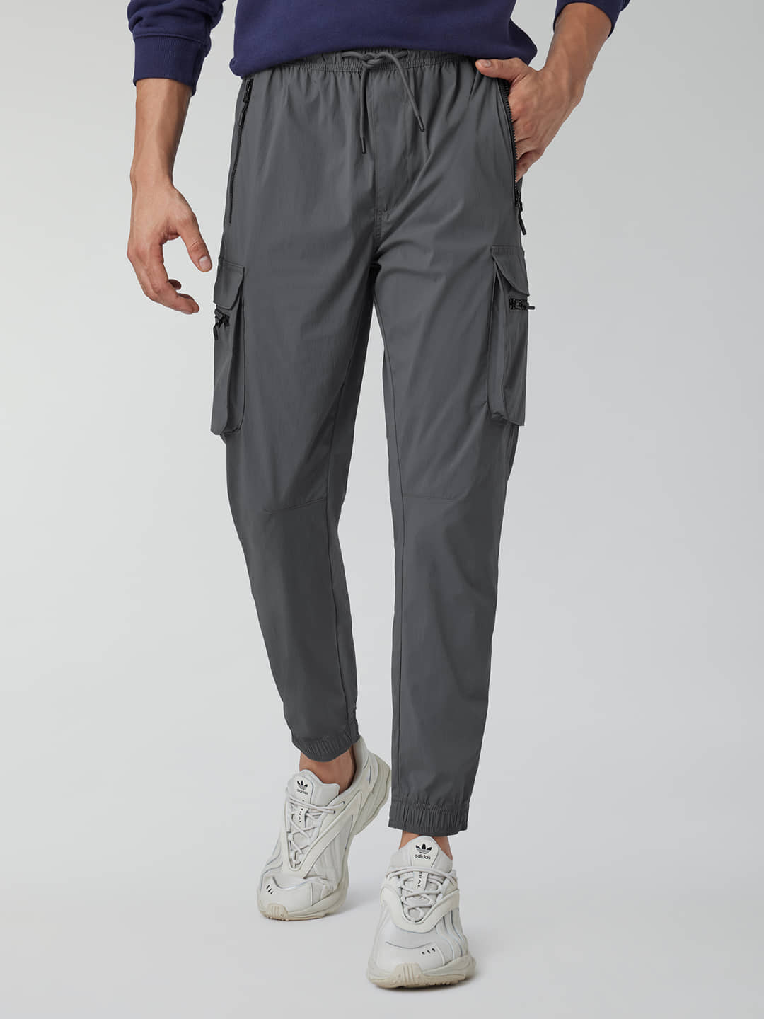 XYXX Grey Nylon Men's Joggers ( Pack of 1 ) - Track Pants | Buy online on ZillyBuy
