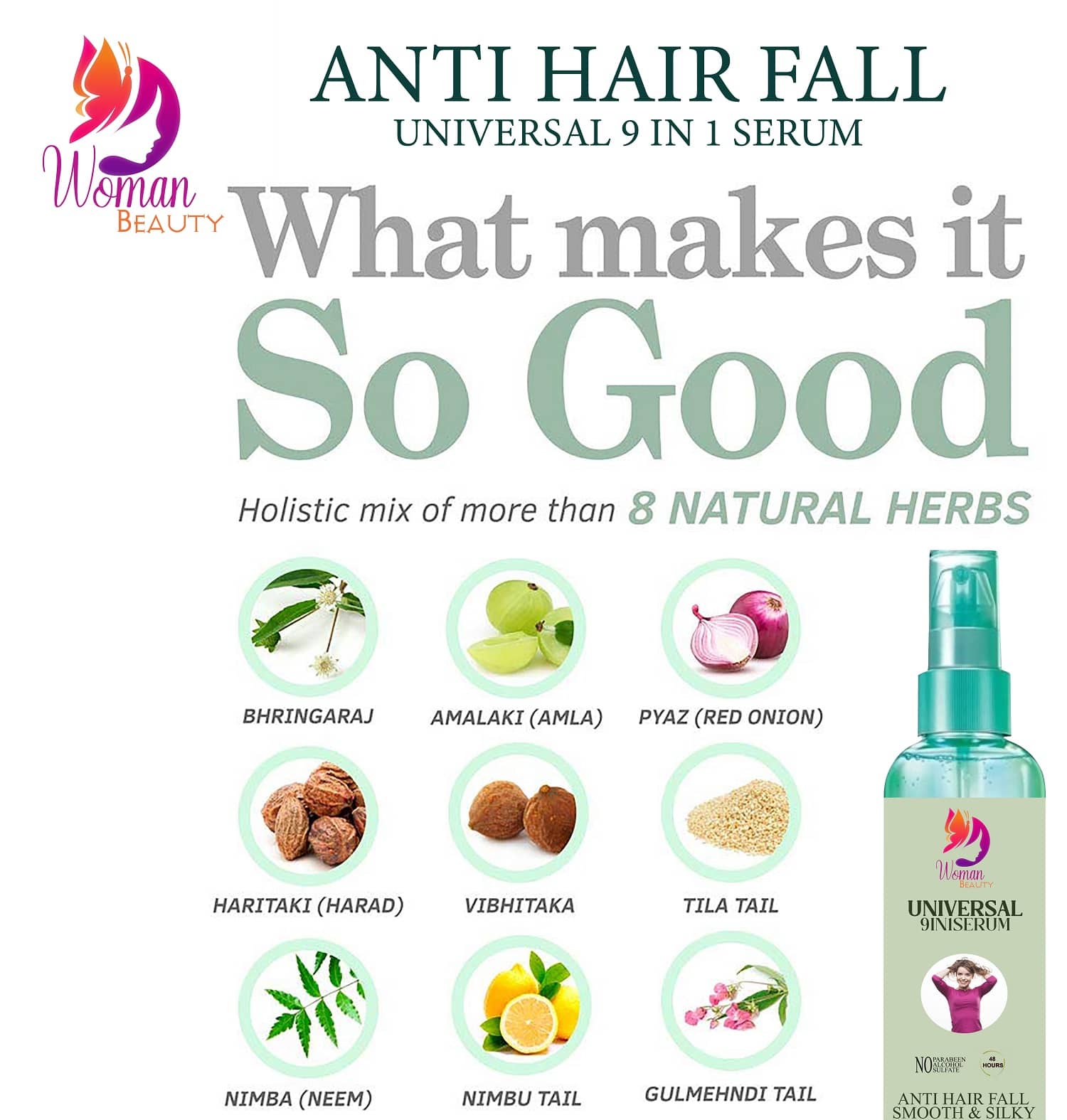 woman beauty HAIR SERAM Hair Serum 100 g
