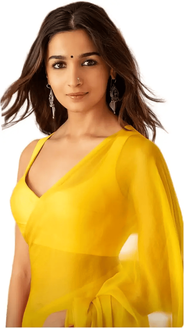 ASTYLOR Georgette Solid Saree Without Blouse Piece ( Yellow ) ASTYLOR Georgette Solid Saree Without Blouse Piece ( Yellow )