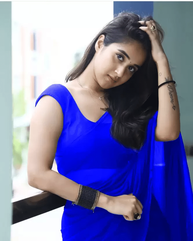 ASTYLOR Georgette Solid Saree Without Blouse Piece ( Blue ) ASTYLOR Georgette Solid Saree Without Blouse Piece ( Blue )