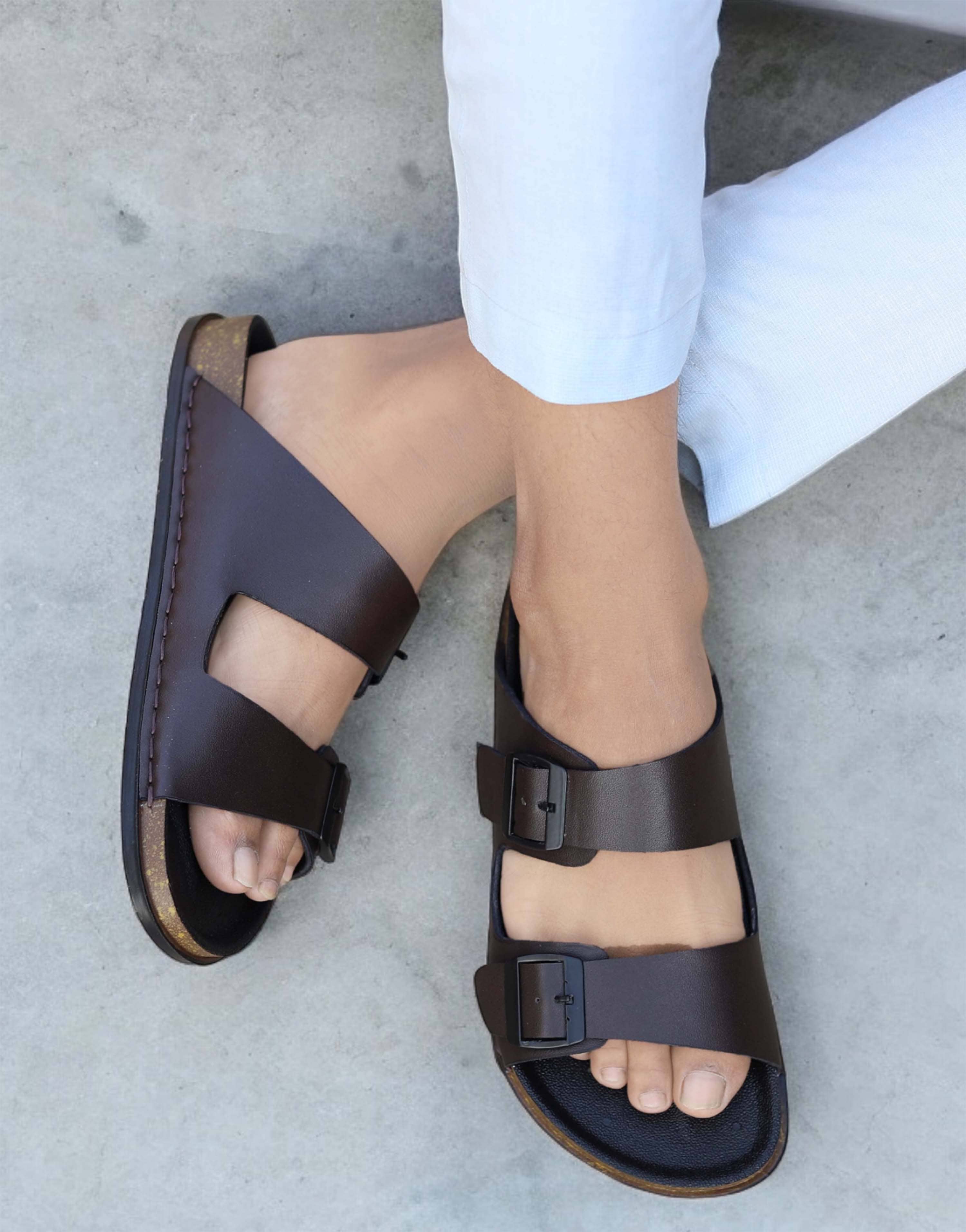 Aadi Brown Men's Slide Flip Flop