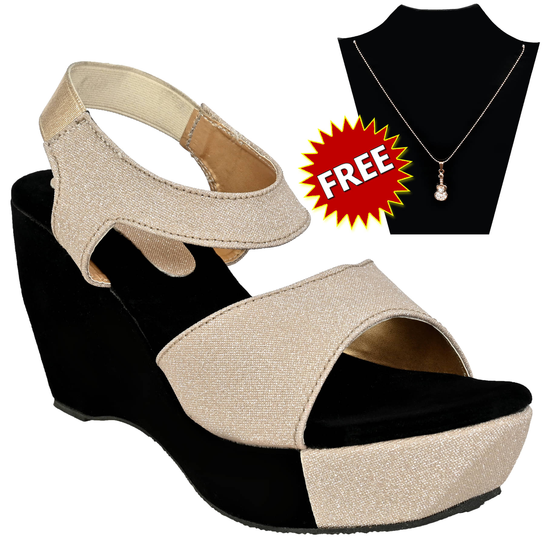     			Altek Gold Women's Sandal Heels