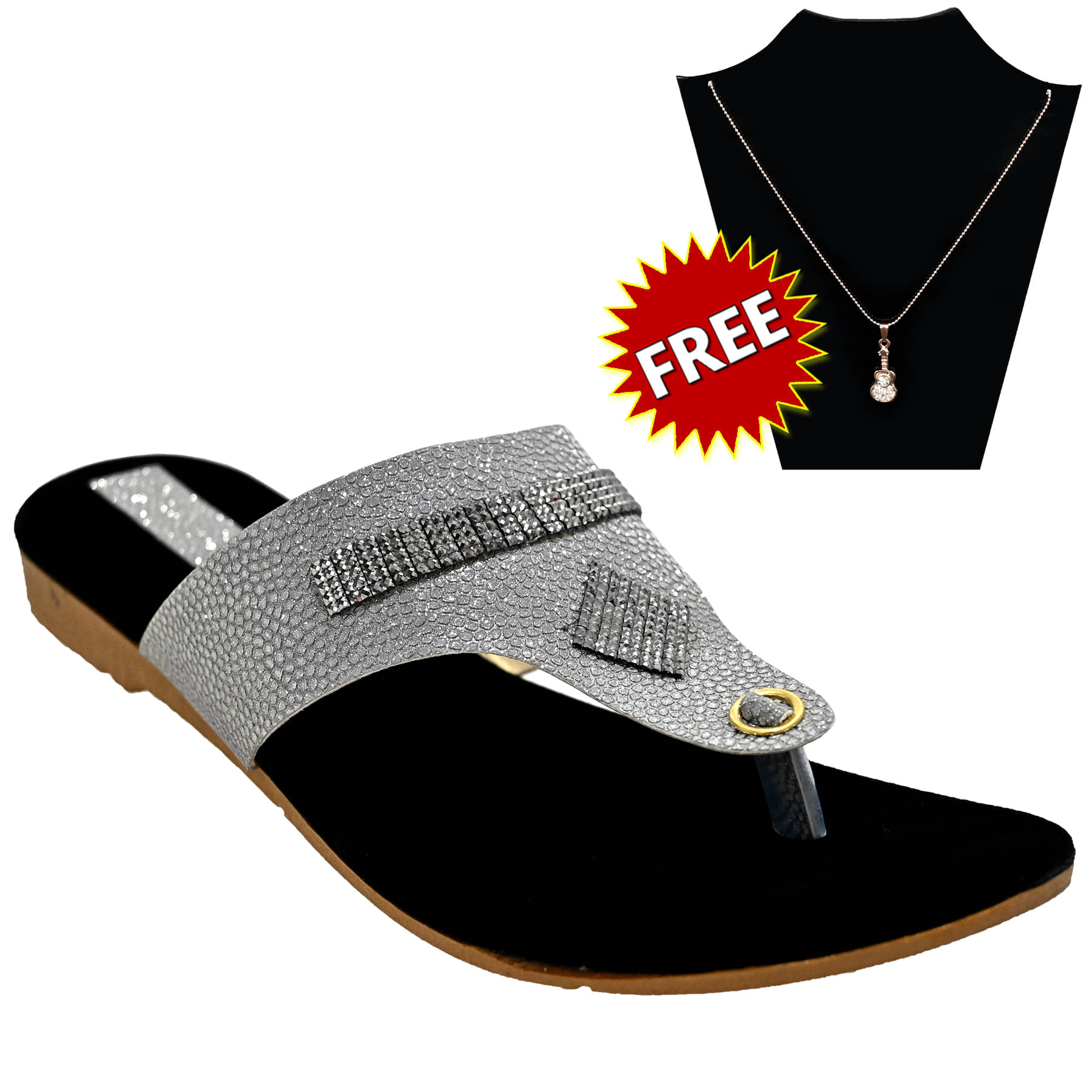     			Altek Silver Women's Flats