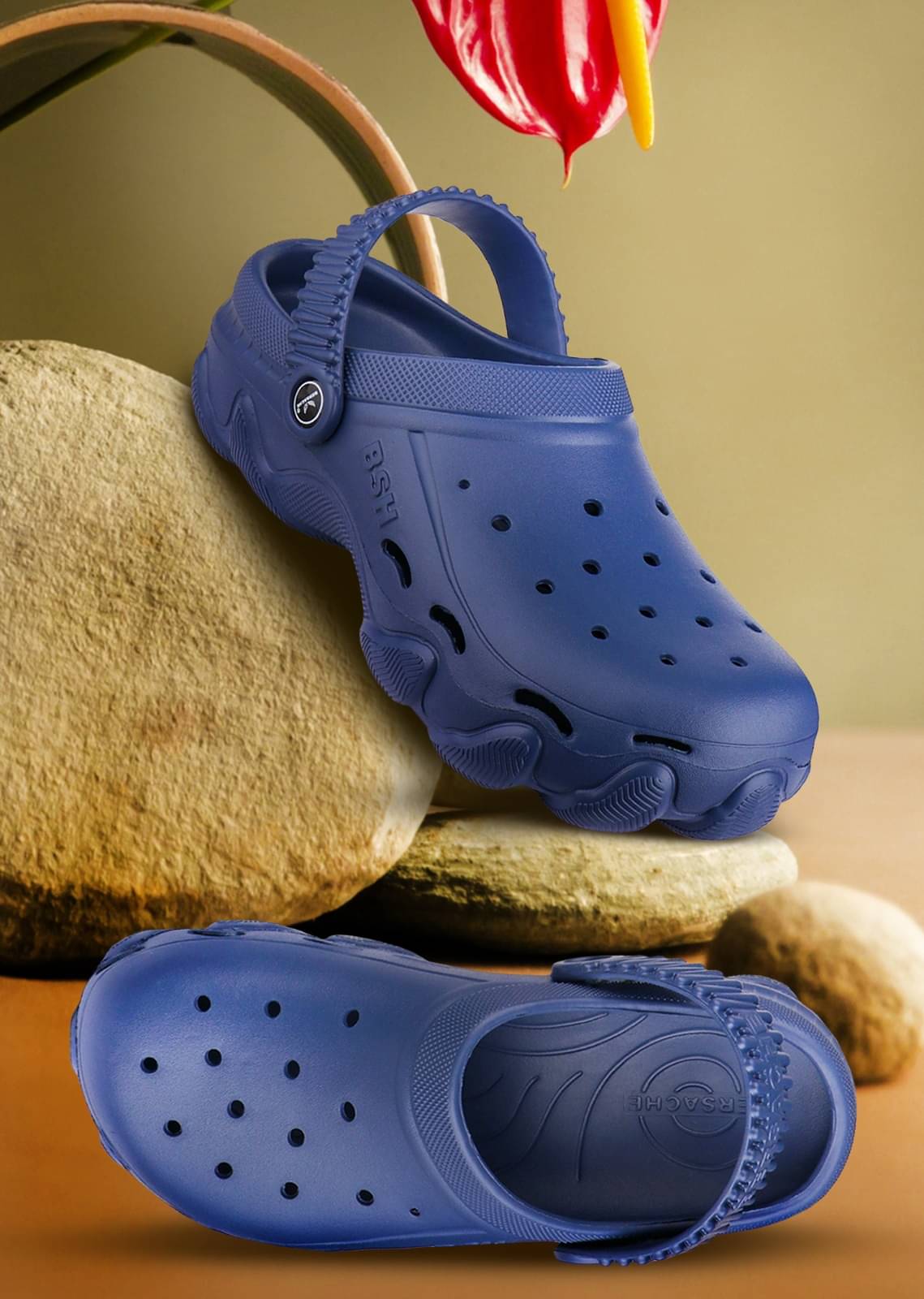     			Bersache MMEN CLOGS  Navy Blue Men's Slip-on Shoes