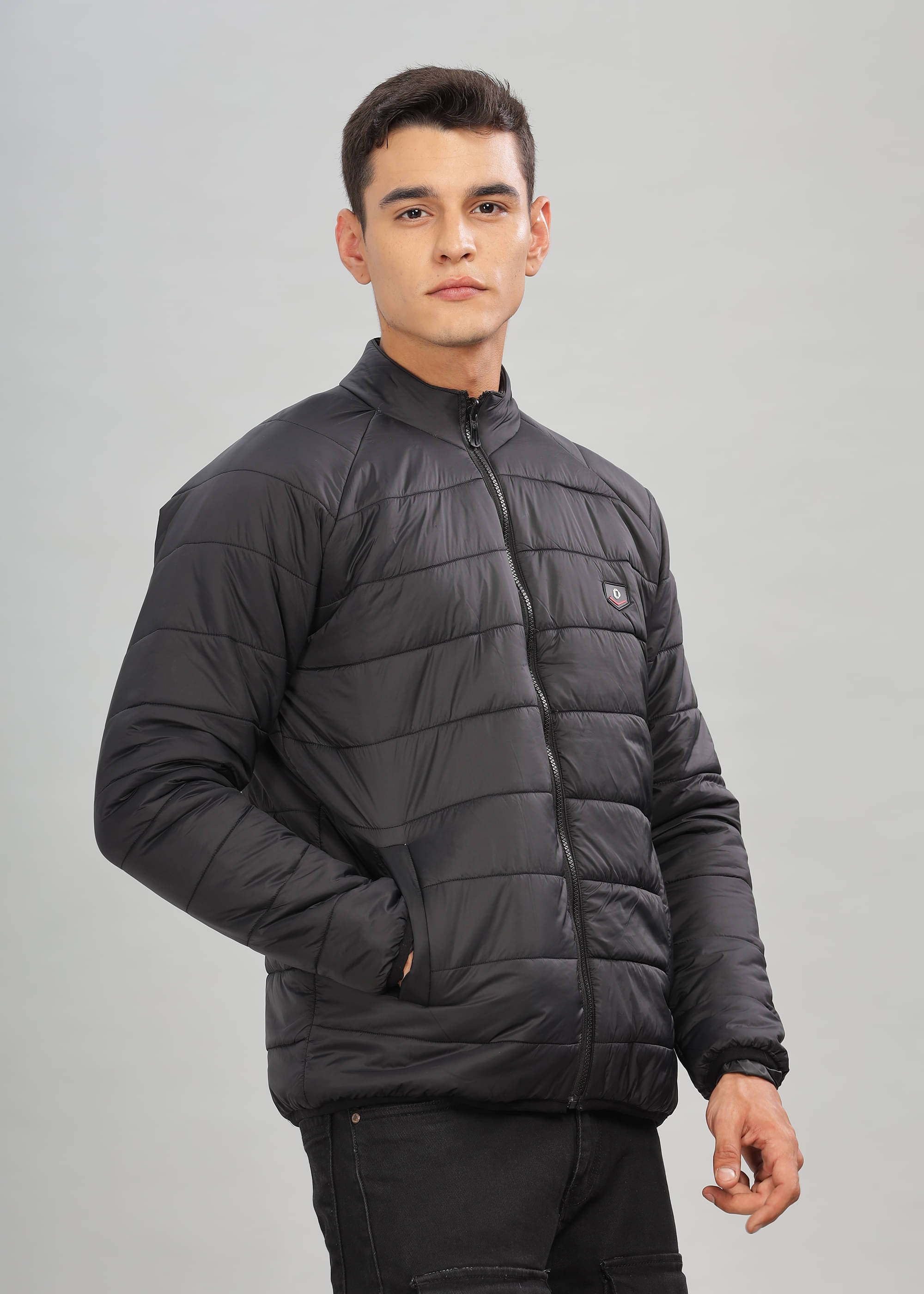     			Dollar Nylon Men's Quilted & Bomber Jacket - Black ( Pack of 1 )