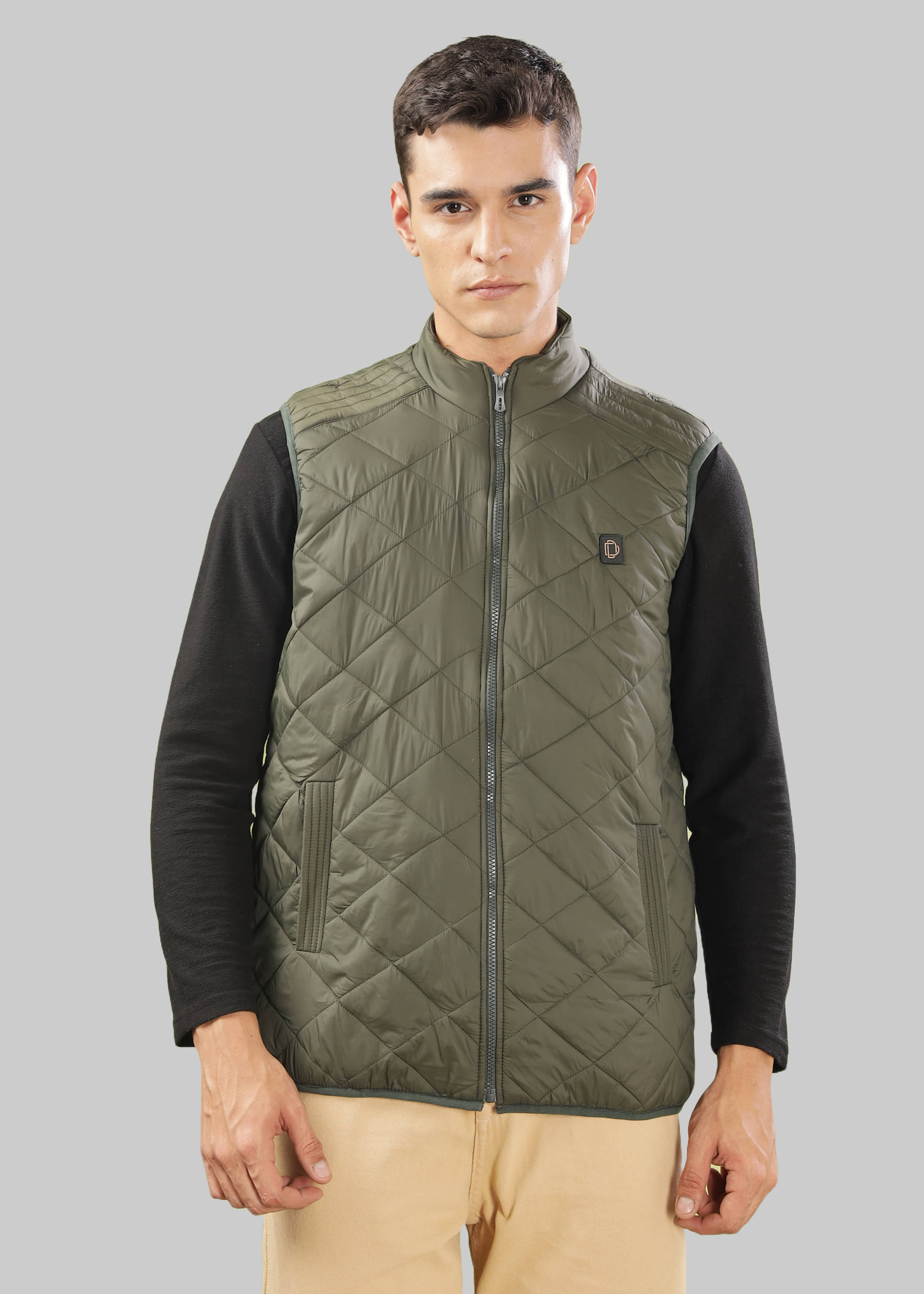     			Dollar Nylon Men's Quilted & Bomber Jacket - Green ( Pack of 1 )