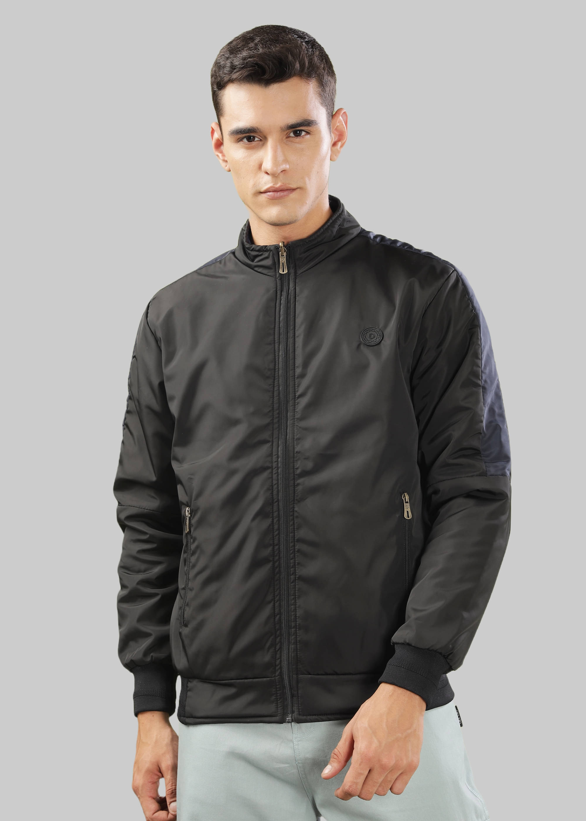     			Dollar Polyester Men's Quilted & Bomber Jacket - Black ( Pack of 1 )