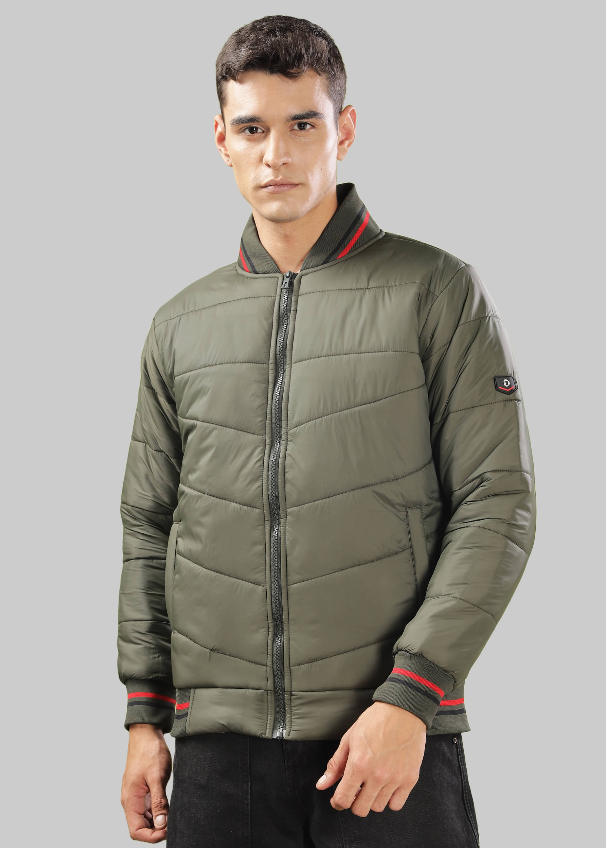     			Dollar Polyester Men's Quilted & Bomber Jacket - Green ( Pack of 1 )