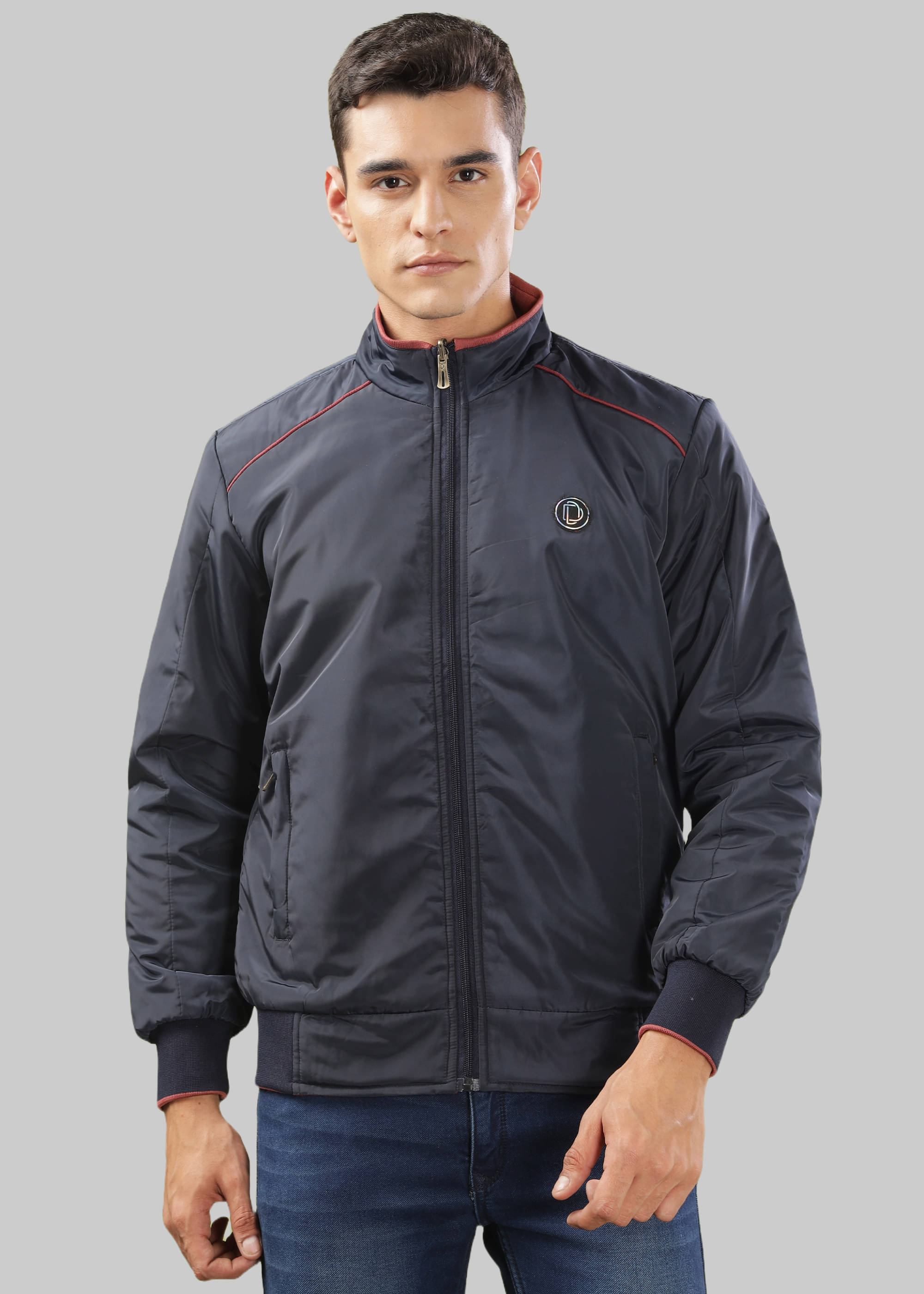 Dollar Polyester Men's Quilted & Bomber Jacket - Navy Blue ( Pack of 1 ) Dollar Polyester Men's Quilted & Bomber Jacket - Navy Blue ( Pack of 1 )