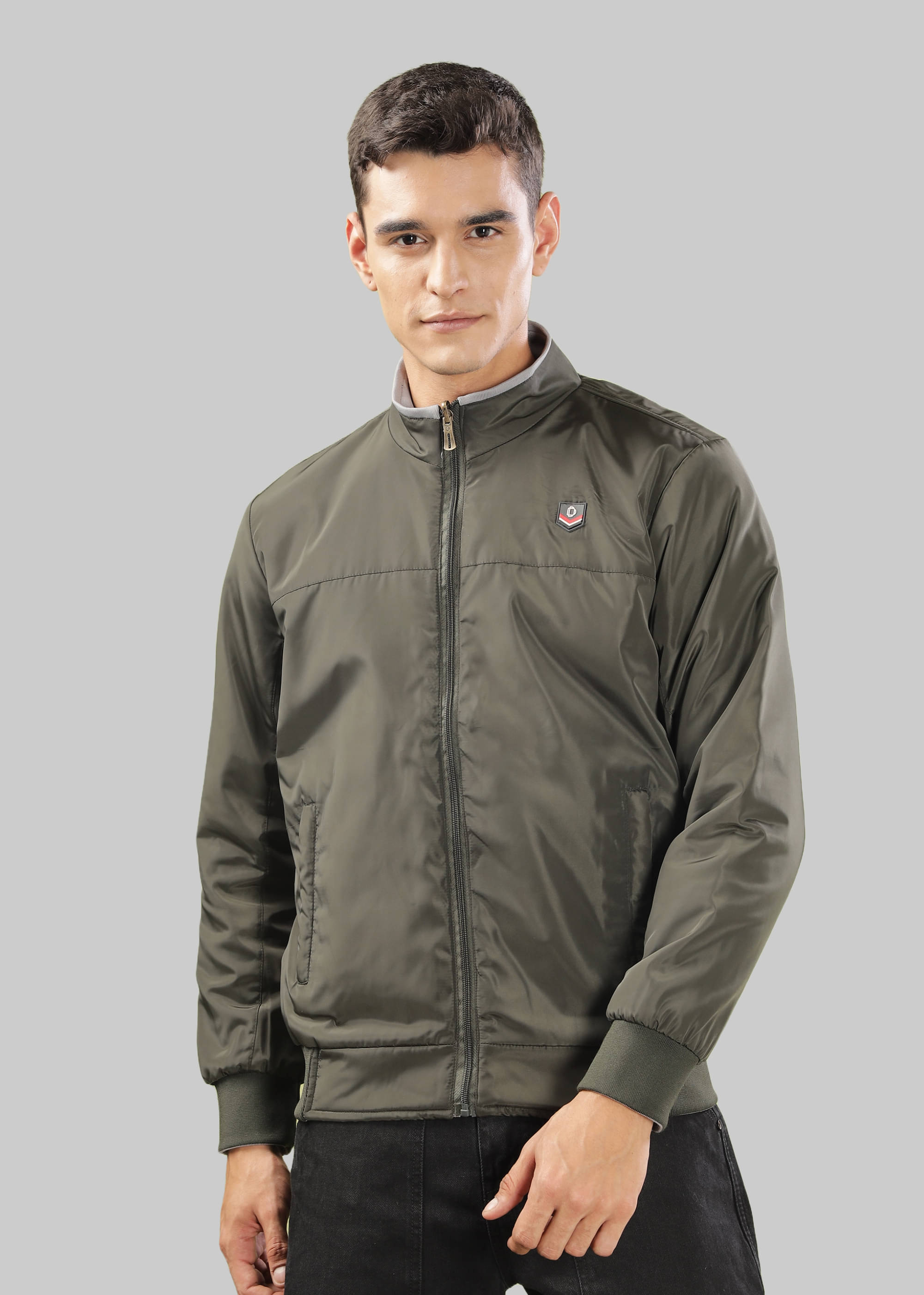     			Dollar Polyester Men's Quilted & Bomber Jacket - Olive ( Pack of 1 )