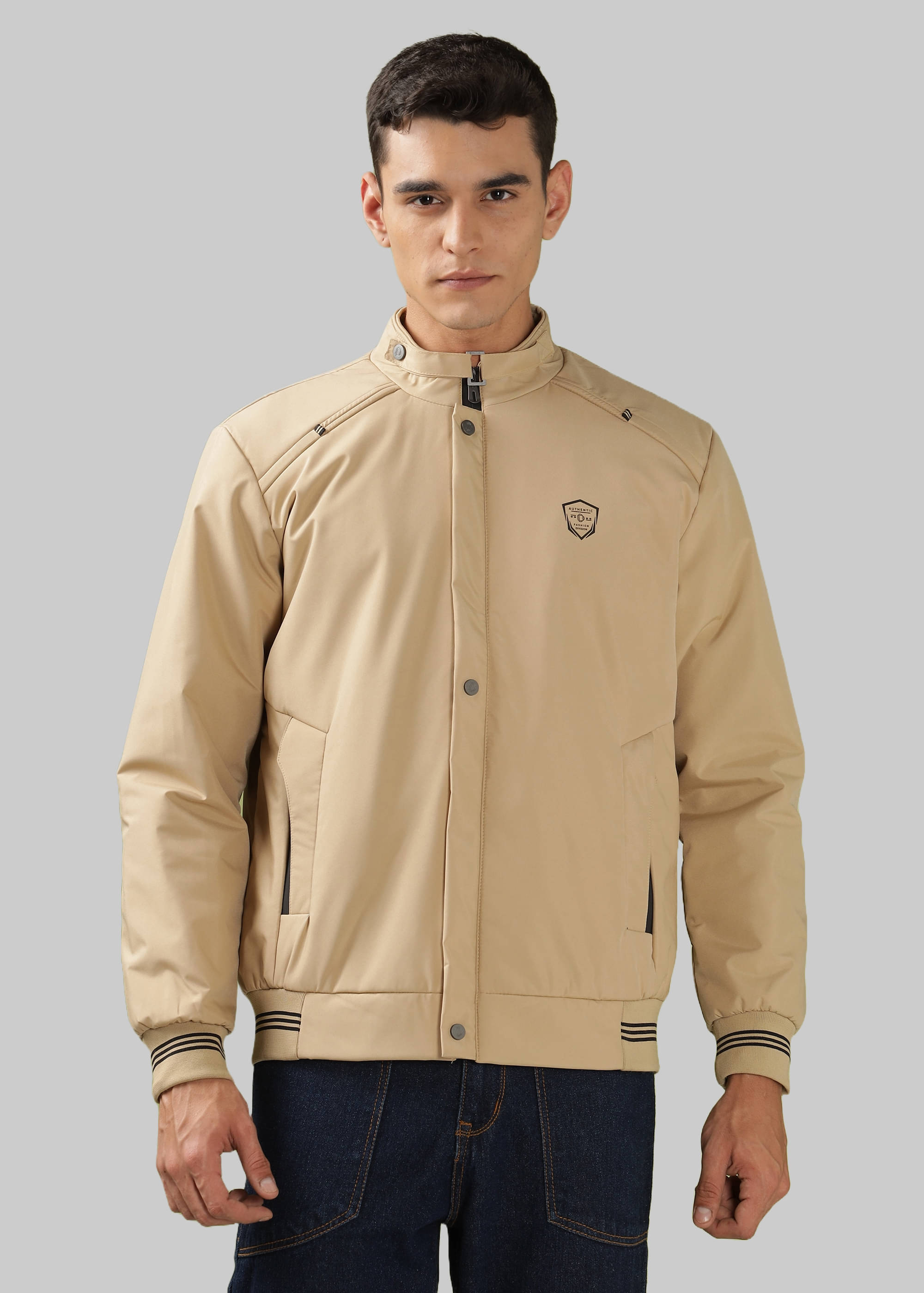 Dollar Synthetic Men's Quilted & Bomber Jacket - Beige ( Pack of 1 ) Dollar Synthetic Men's Quilted & Bomber Jacket - Beige ( Pack of 1 )